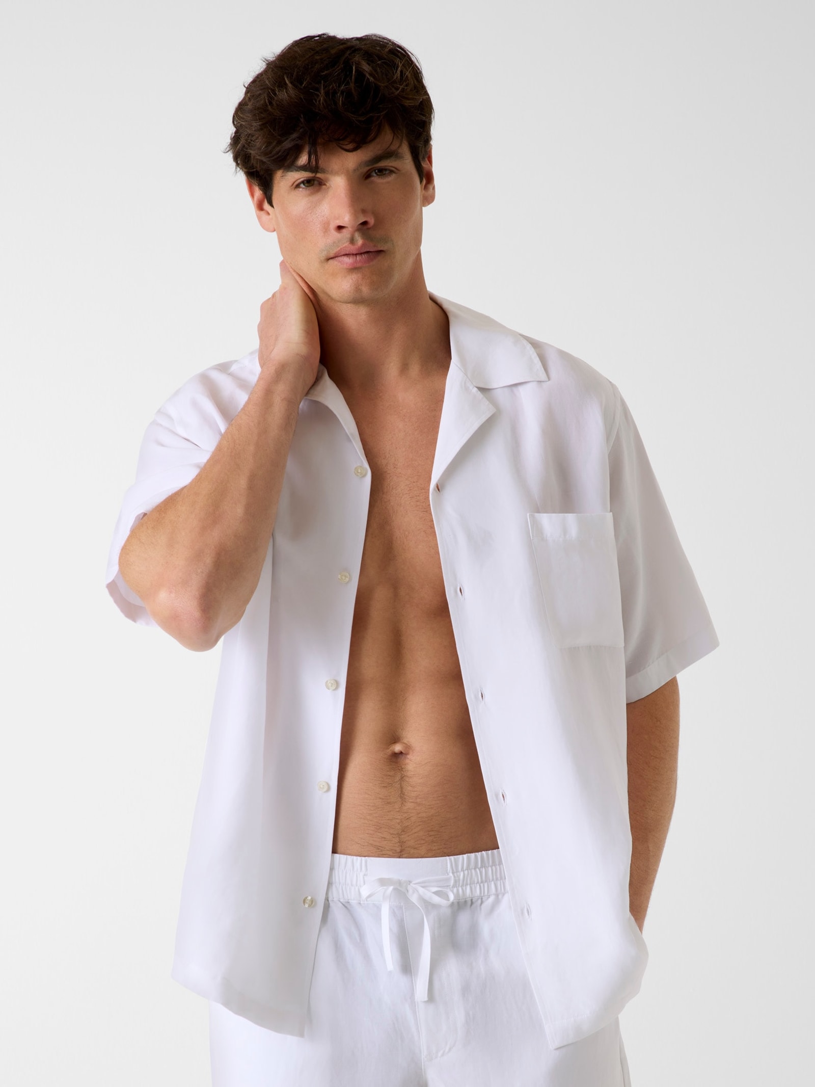 Guess Linnenmix Shirt in wit