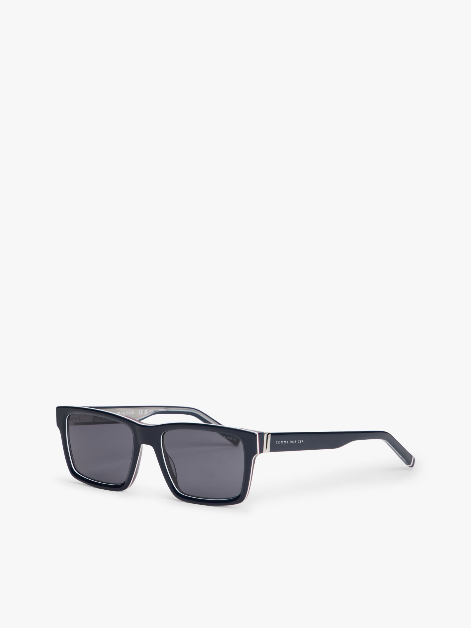 Tommy Hilfiger Rechthoekige zonnebril met Signature Tips in marine