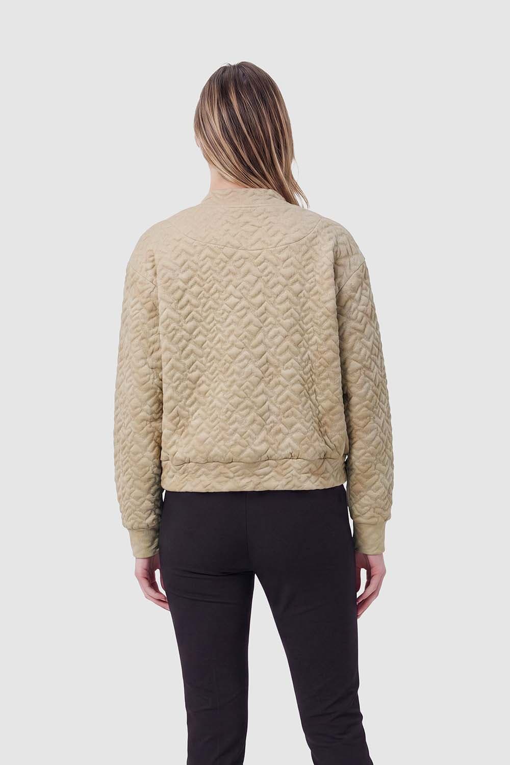 Enjoy Bombervest Structuur Beige dames
