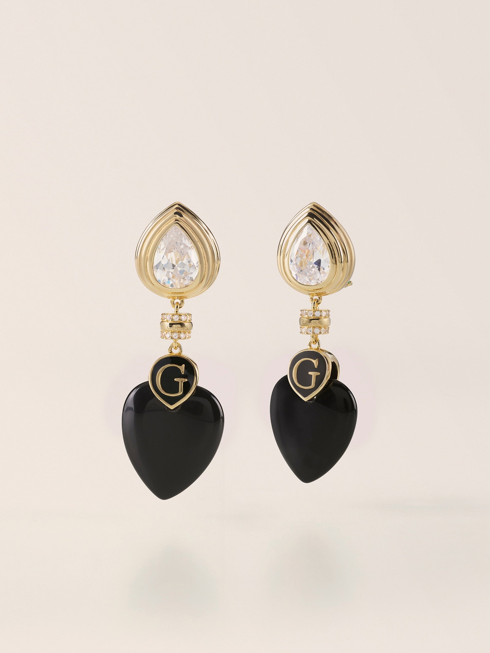 Guess Wild Orchid Oorhangers in goud