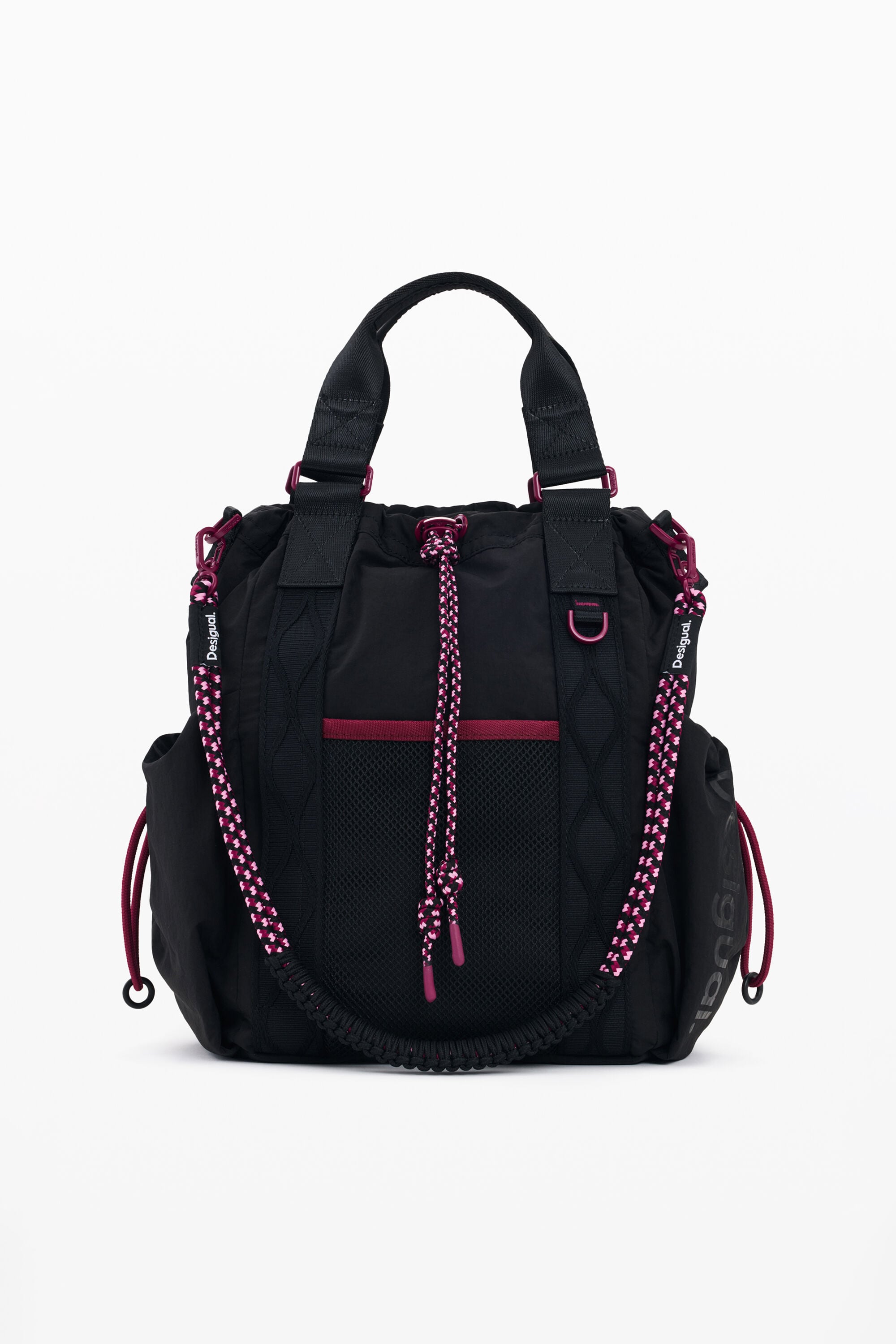 Desigual Grote multifunctionele rugzak van nylon in zwart