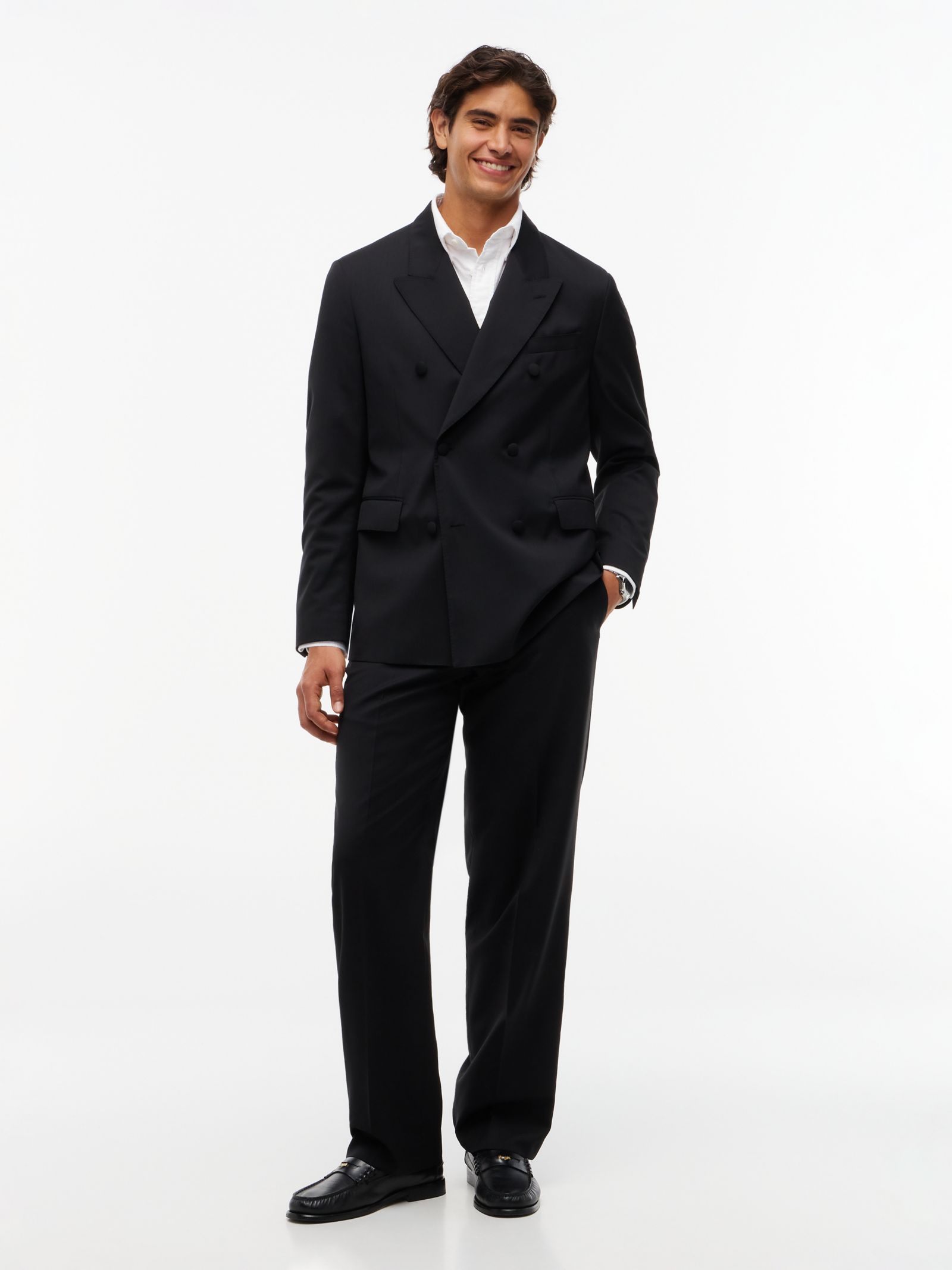 Tommy Hilfiger double breasted twill blazer van zuivere wol
