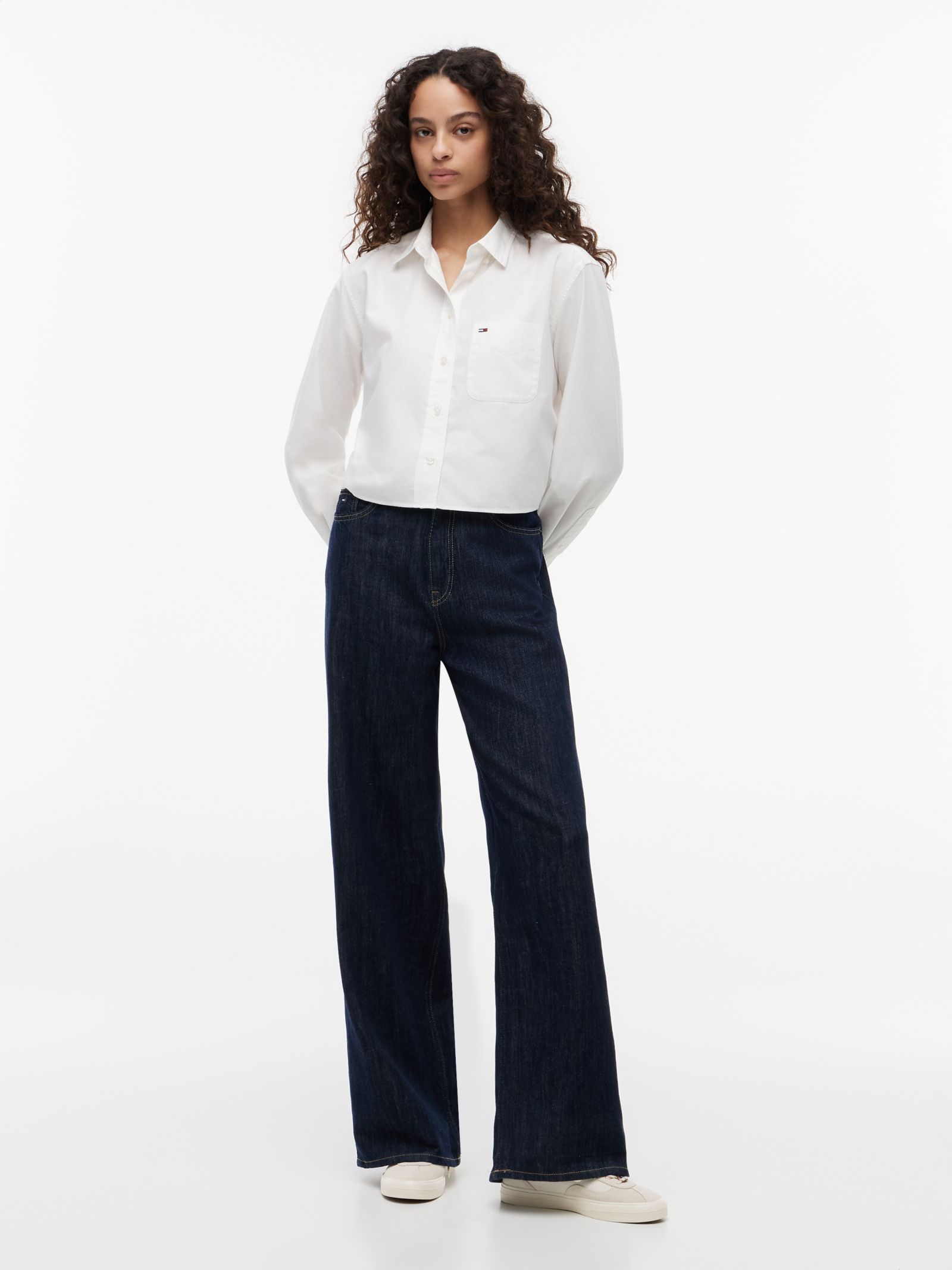 Tommy Jeans Claire High Rise Wide jeans met linnen
