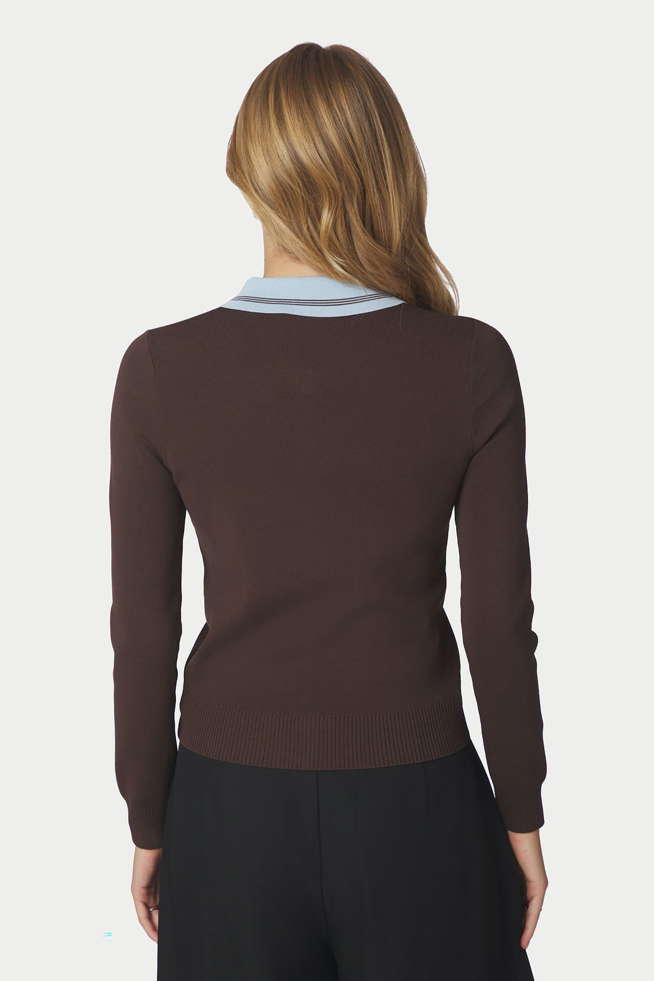 Neo Noir Vest Filiana met Polokraag Bruin dames