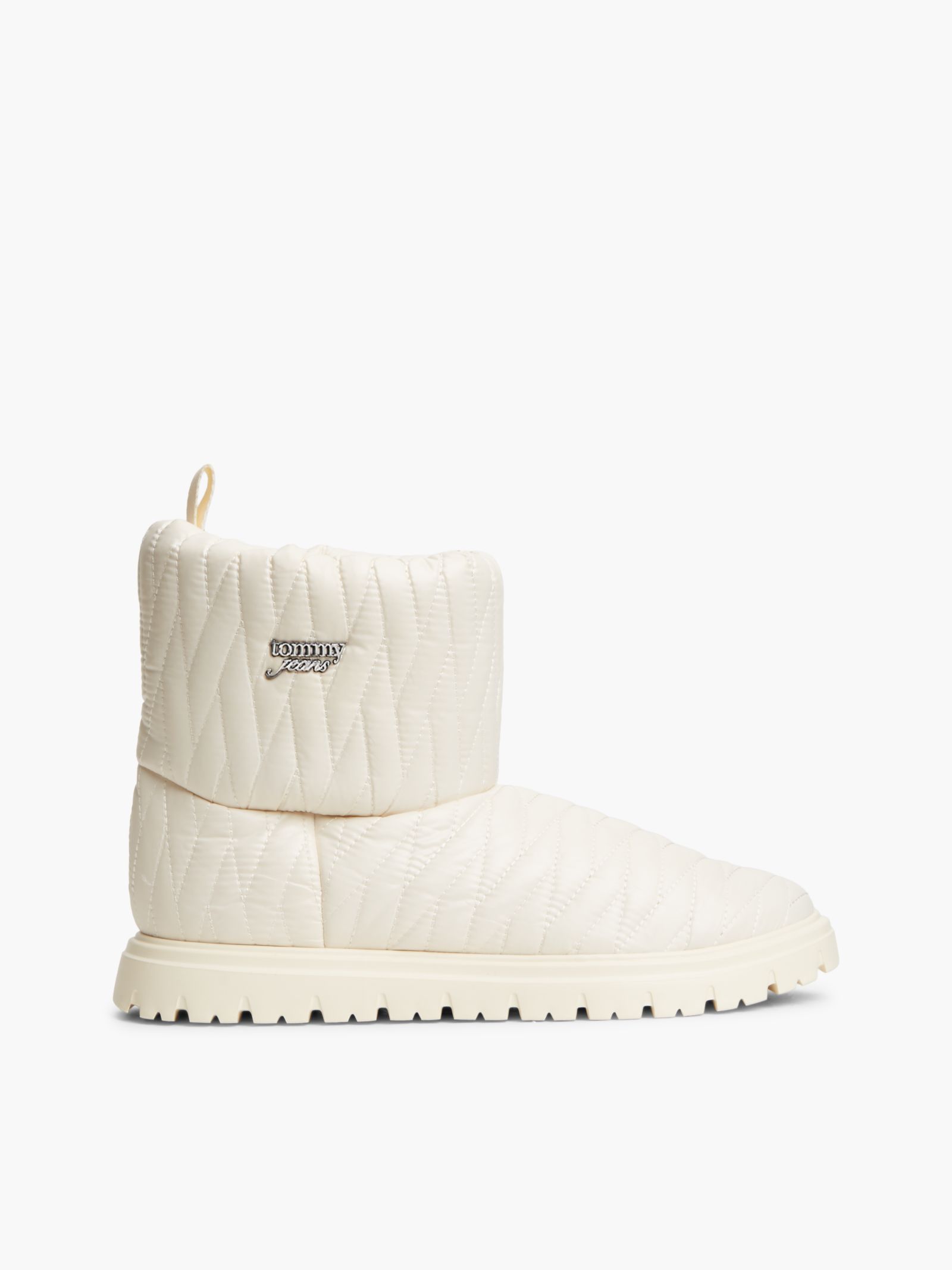 Tommy Jeans Quilted snowboot met warme voering in beige