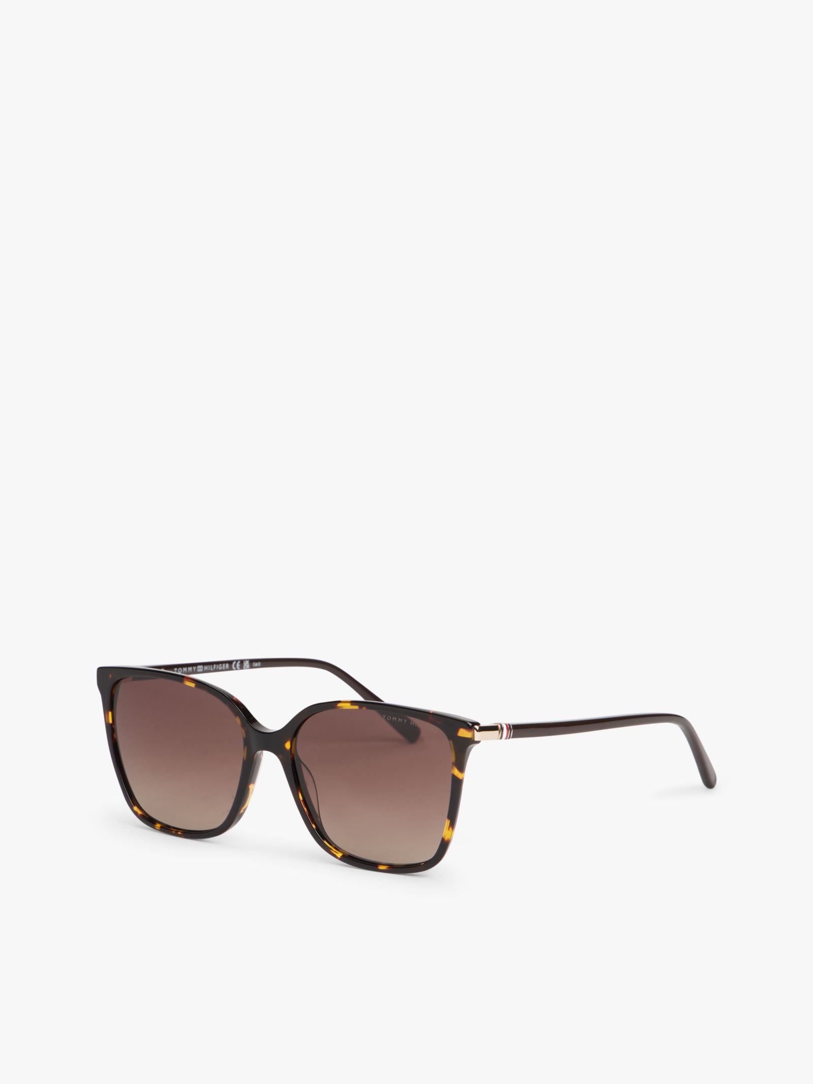 Tommy Hilfiger Cat eye zonnebril met flexscharnier in bruin