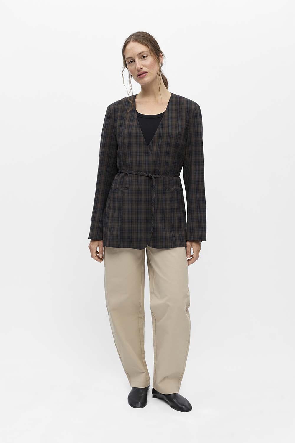 Object Blazer Soley Re Tie Bruin dames