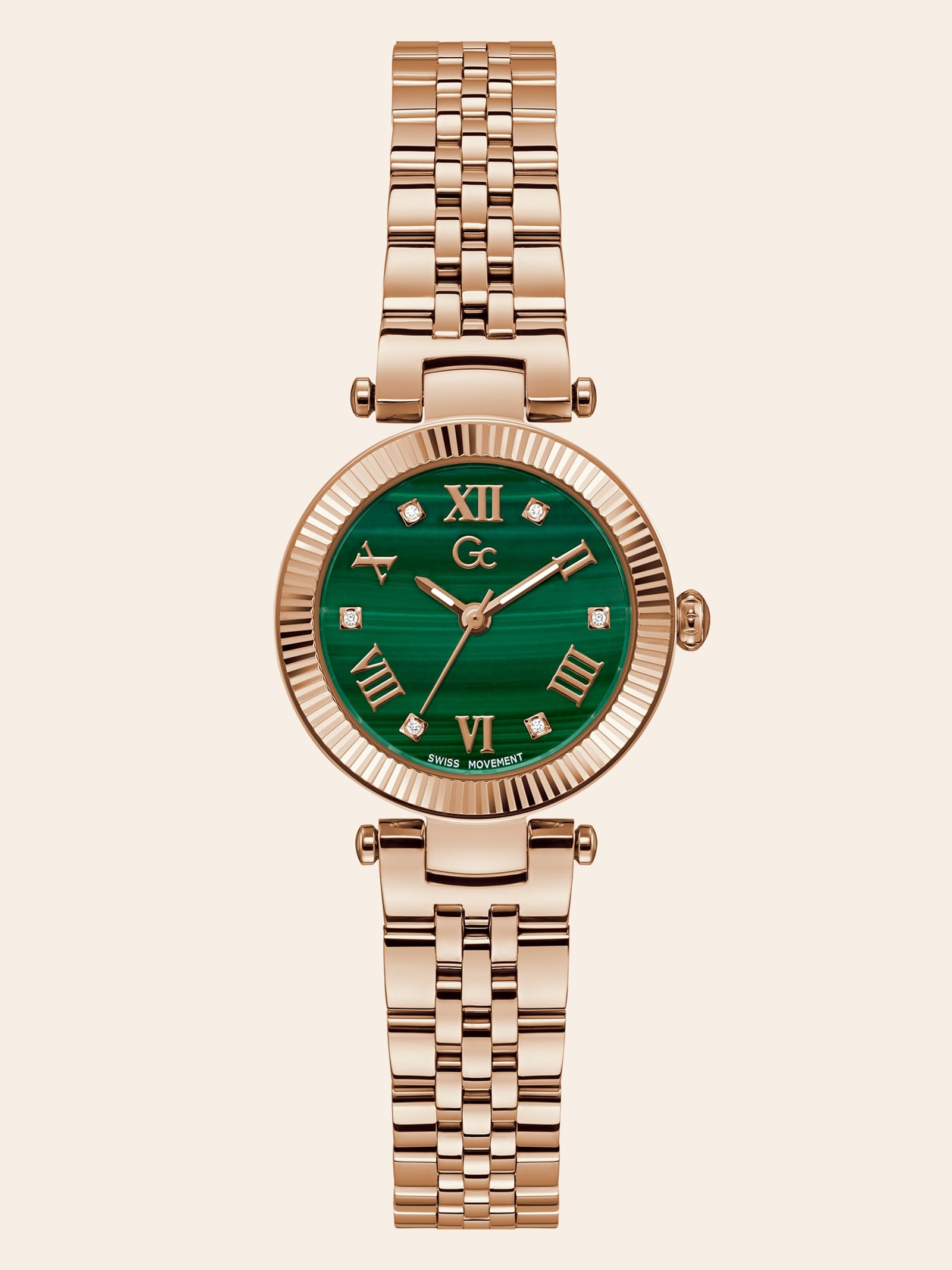 Guess Analoog Horloge Gc Staal for women in goud