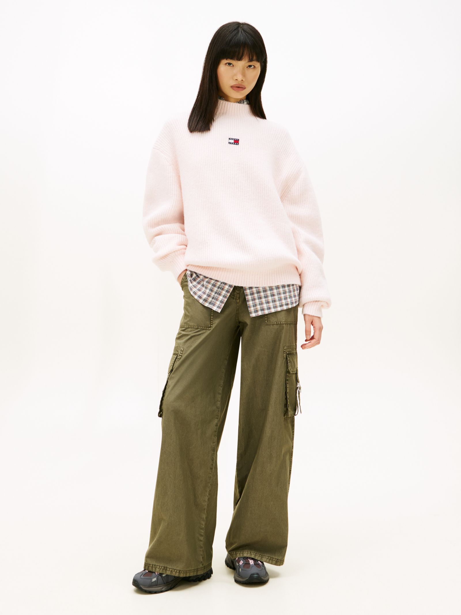 Tommy Jeans Twill cargobroek met wijde fit