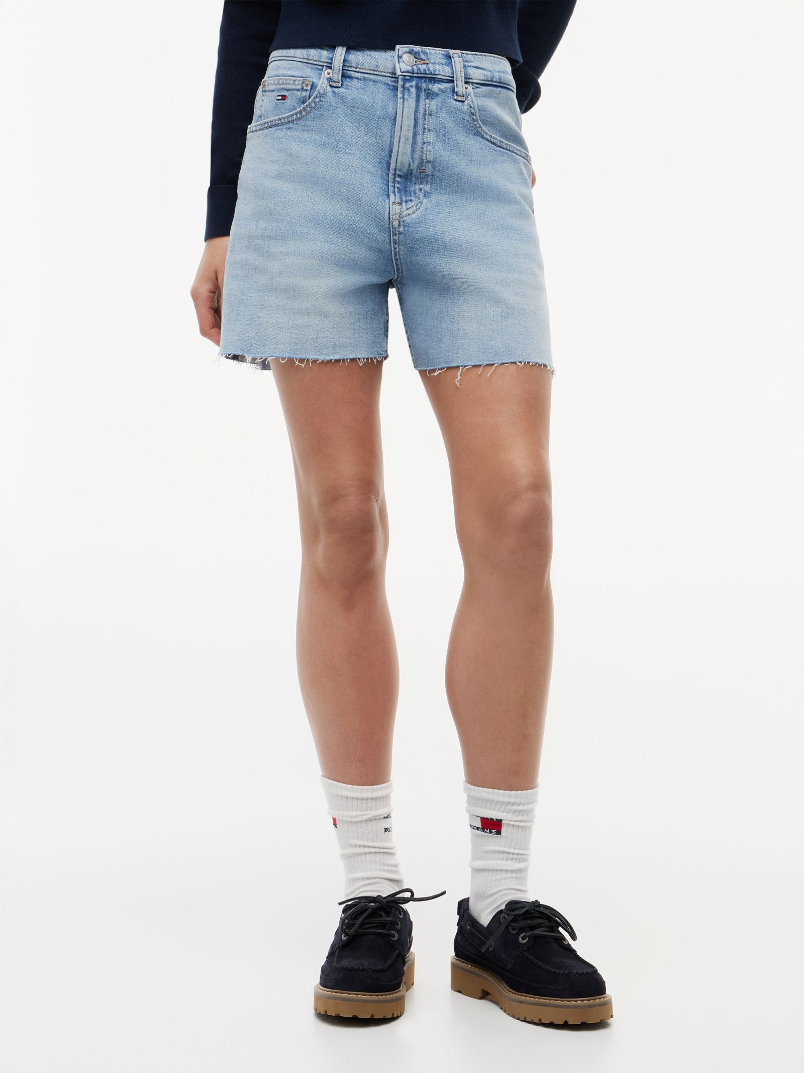 Tommy Jeans denim mom short met whiskers
