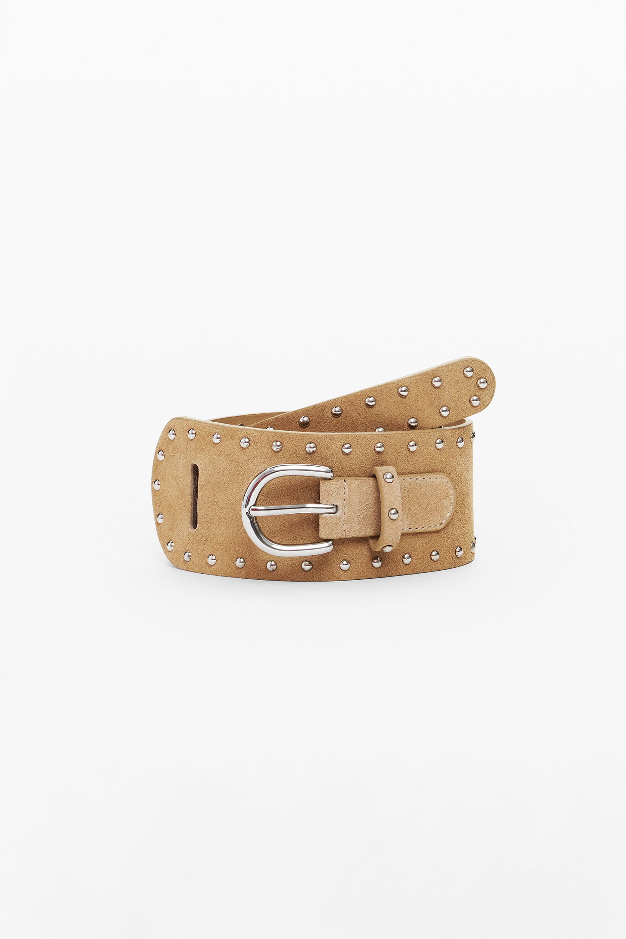 Desigual Dubbele leren riem in bruin