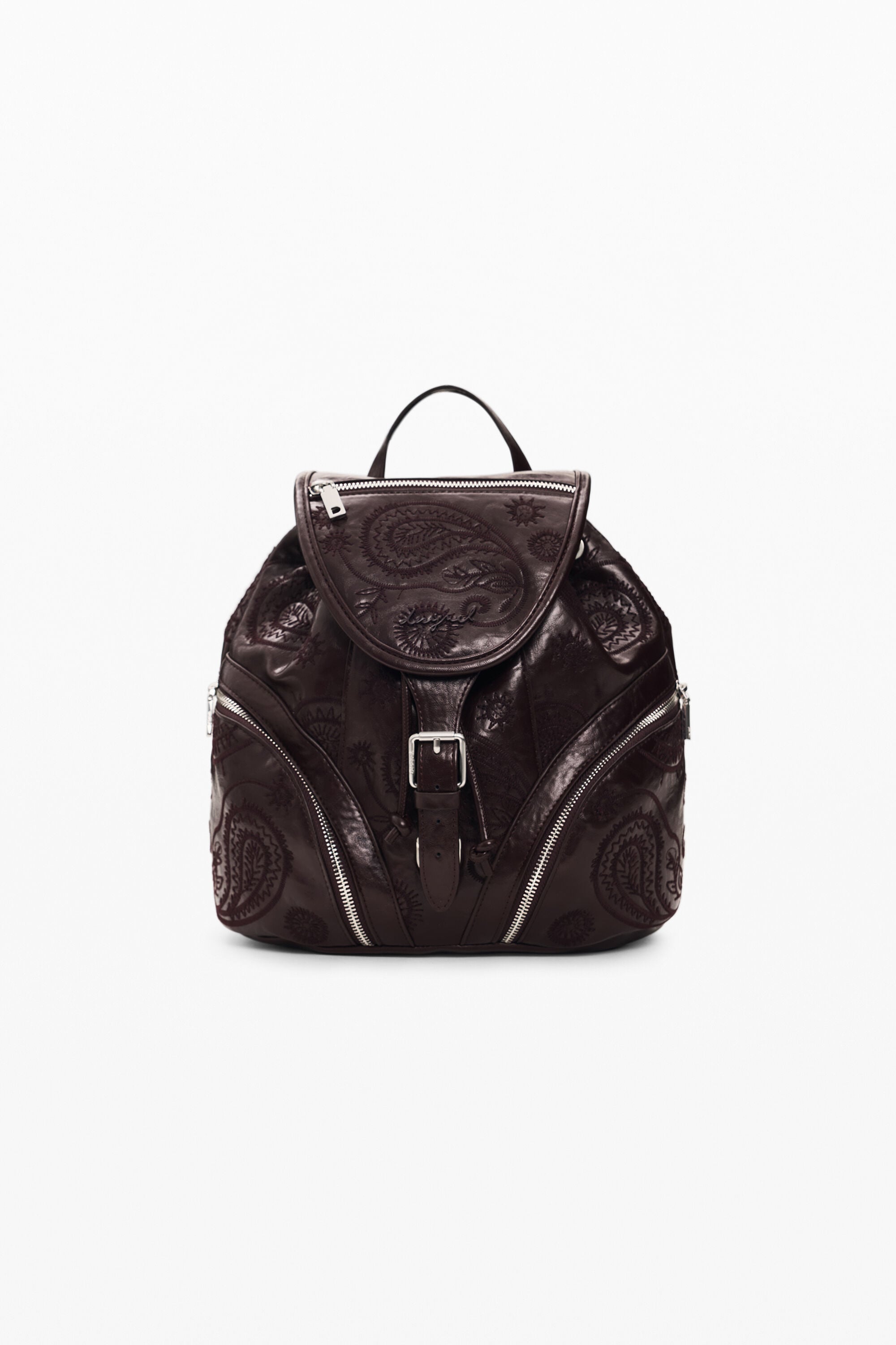 Desigual Kleine rugzak in leerlook in bruin