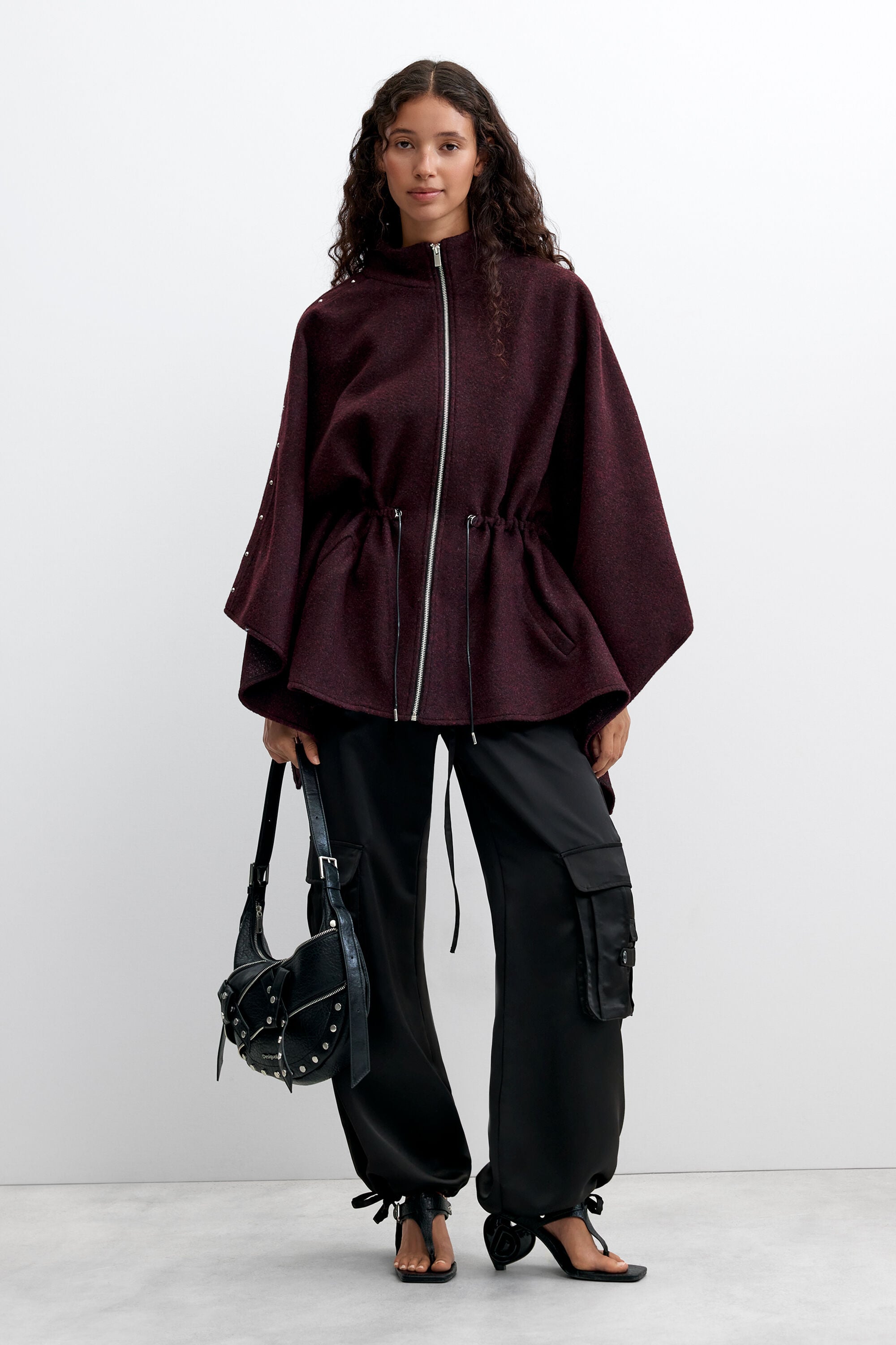 Desigual Poncho Rits Ceintuur