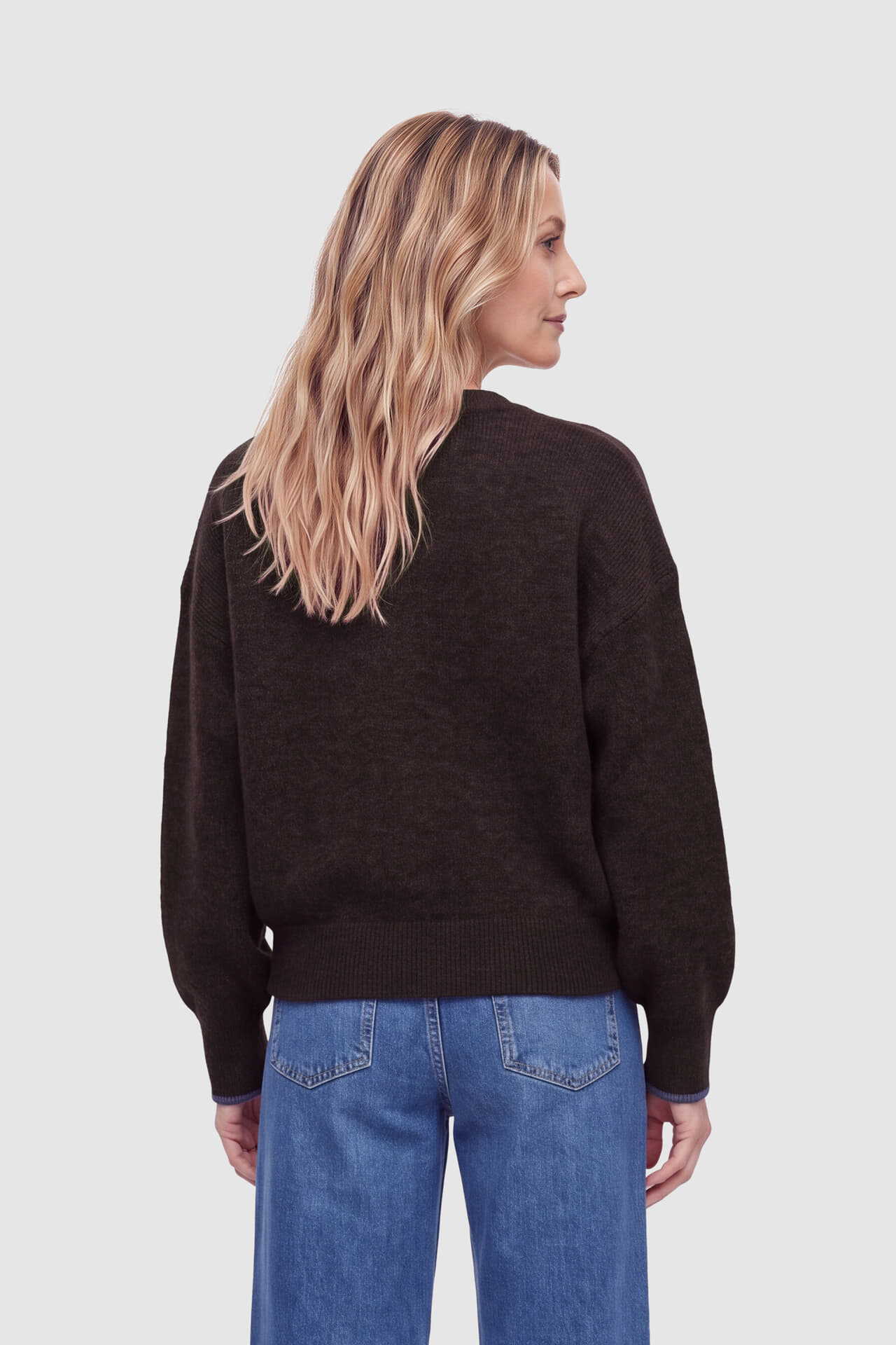 Scotch & Soda Scotch & Soda Trui Fuzzy crew-neck Bruin dames