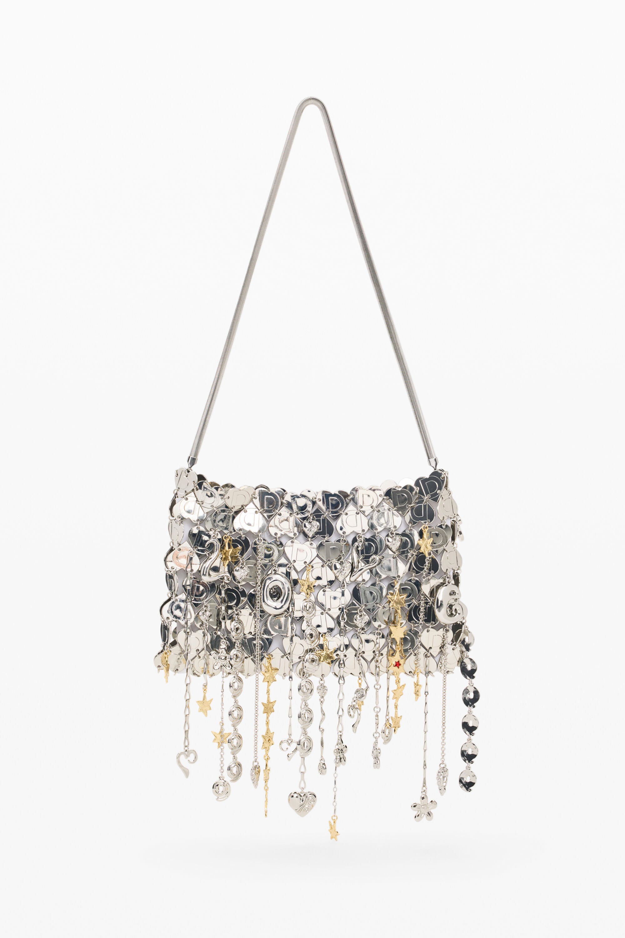 Desigual metallic bag with chains