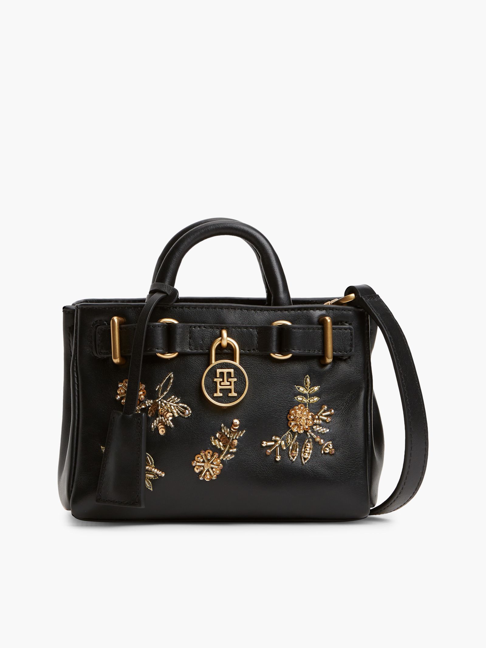 Tommy Hilfiger The American Icon leren shopper met pailletten