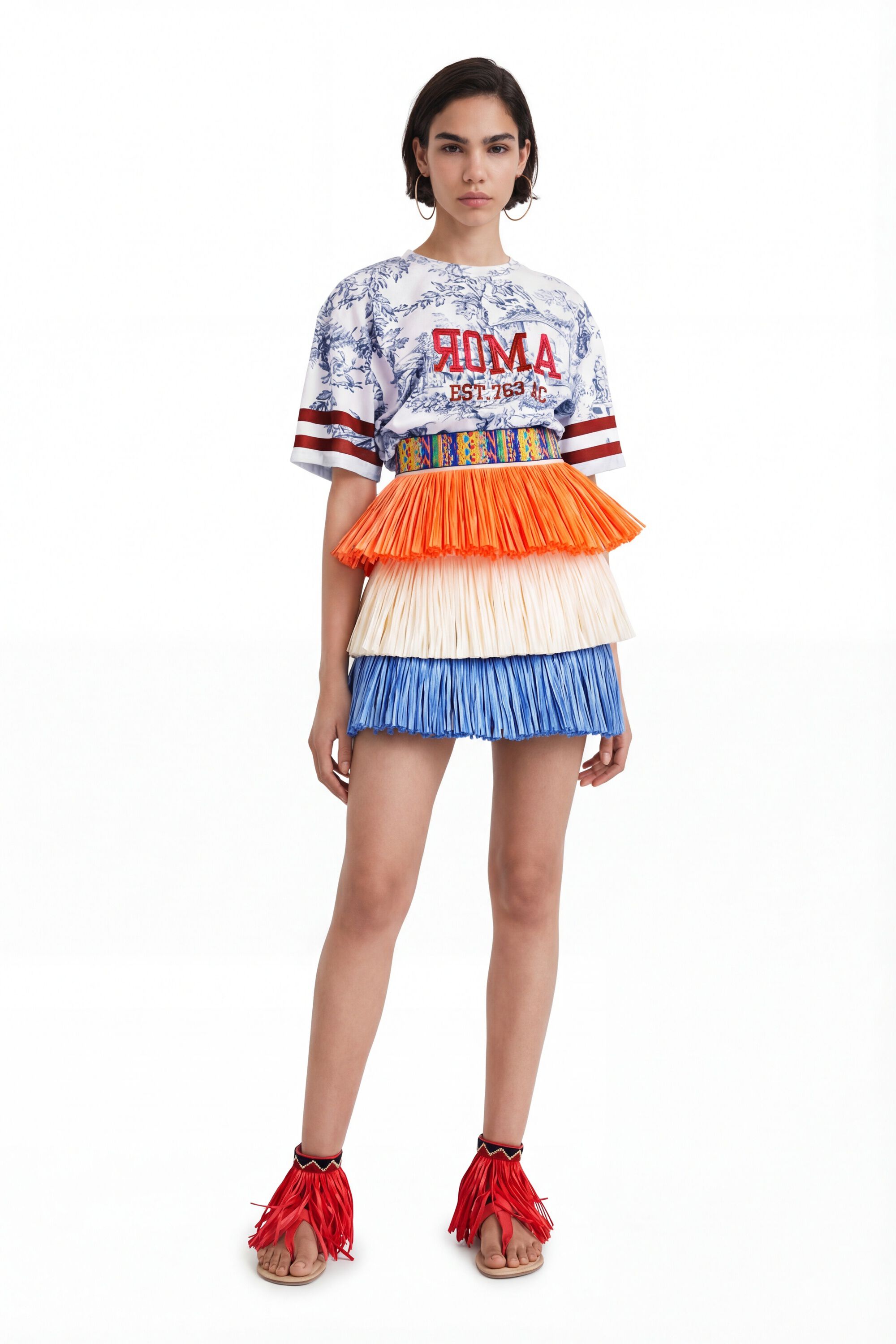 Desigual Minirok met franjes Stella Jean
