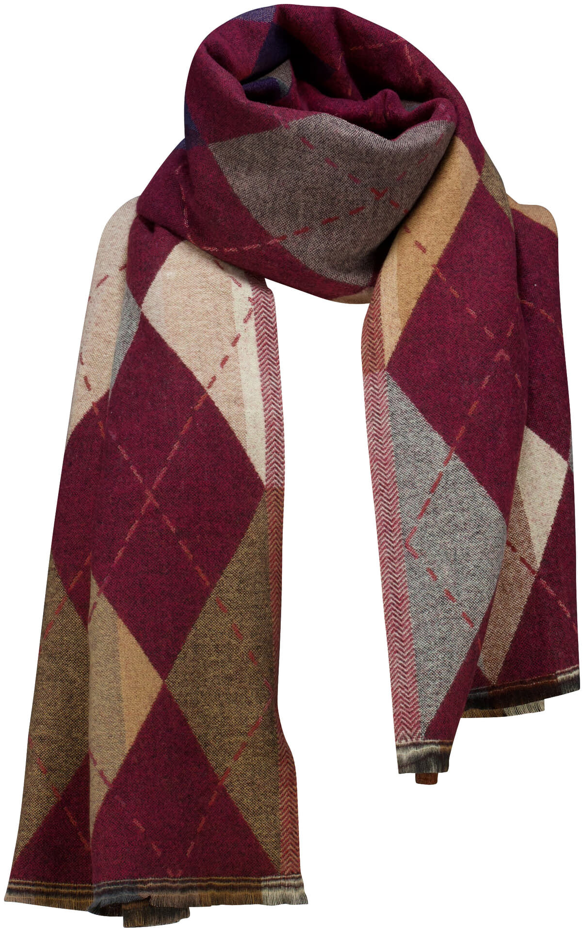 Zo Sjaal Bordeaux Rood dames in rood