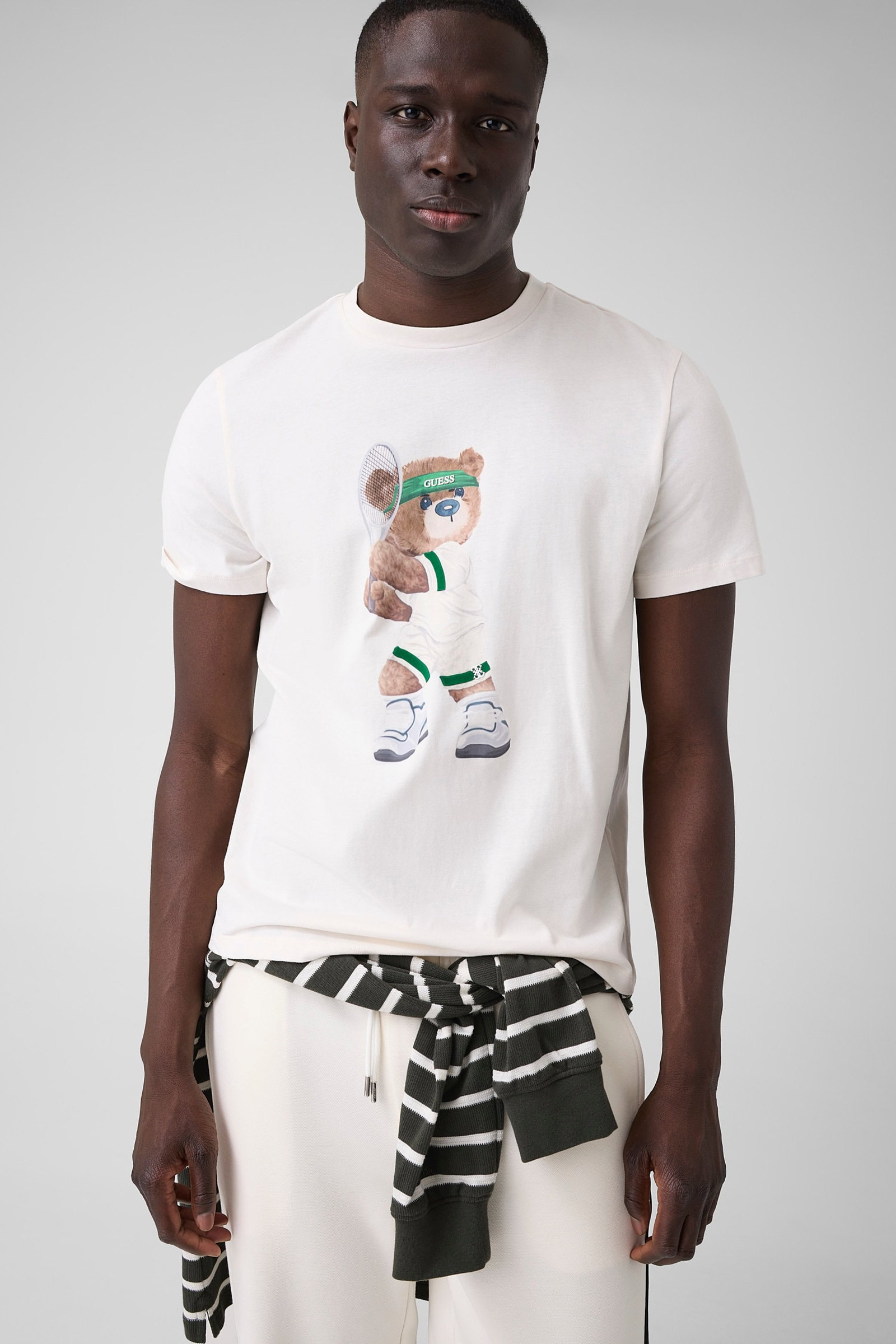 Guess Bedrukt T-Shirt for men in wit