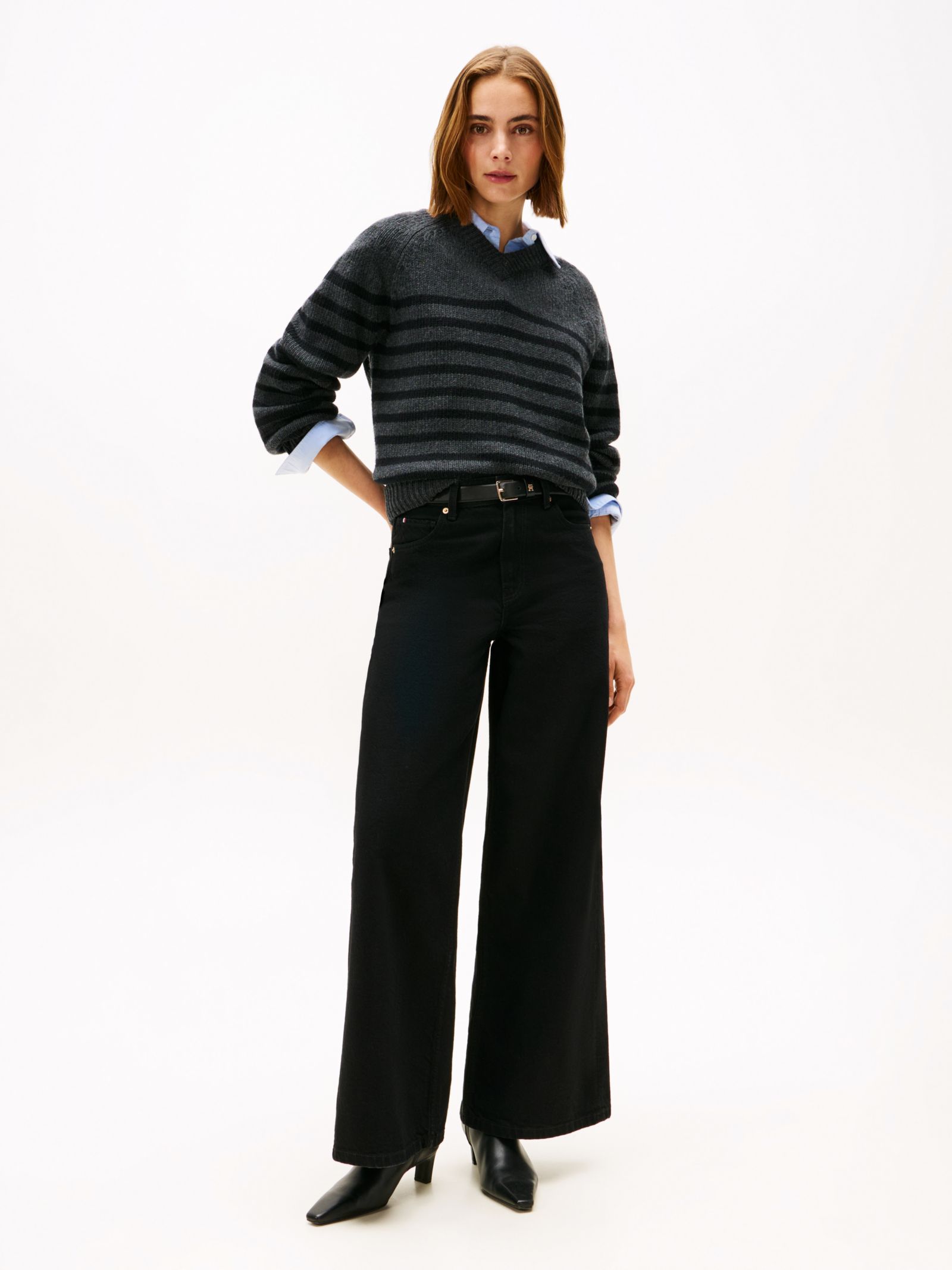 Tommy Hilfiger 70s zwarte High Rise jeans met wijde fit