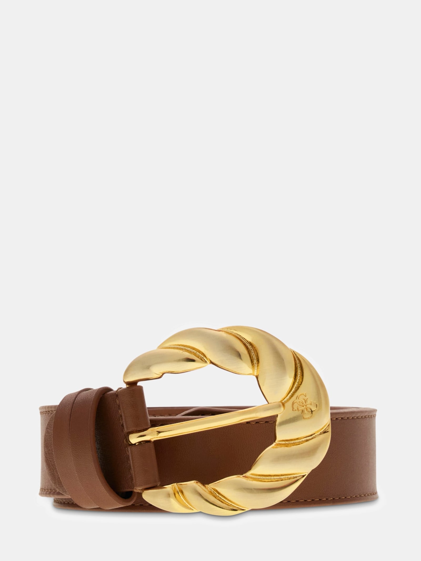 Guess Echte Leren Riem for women in bruin