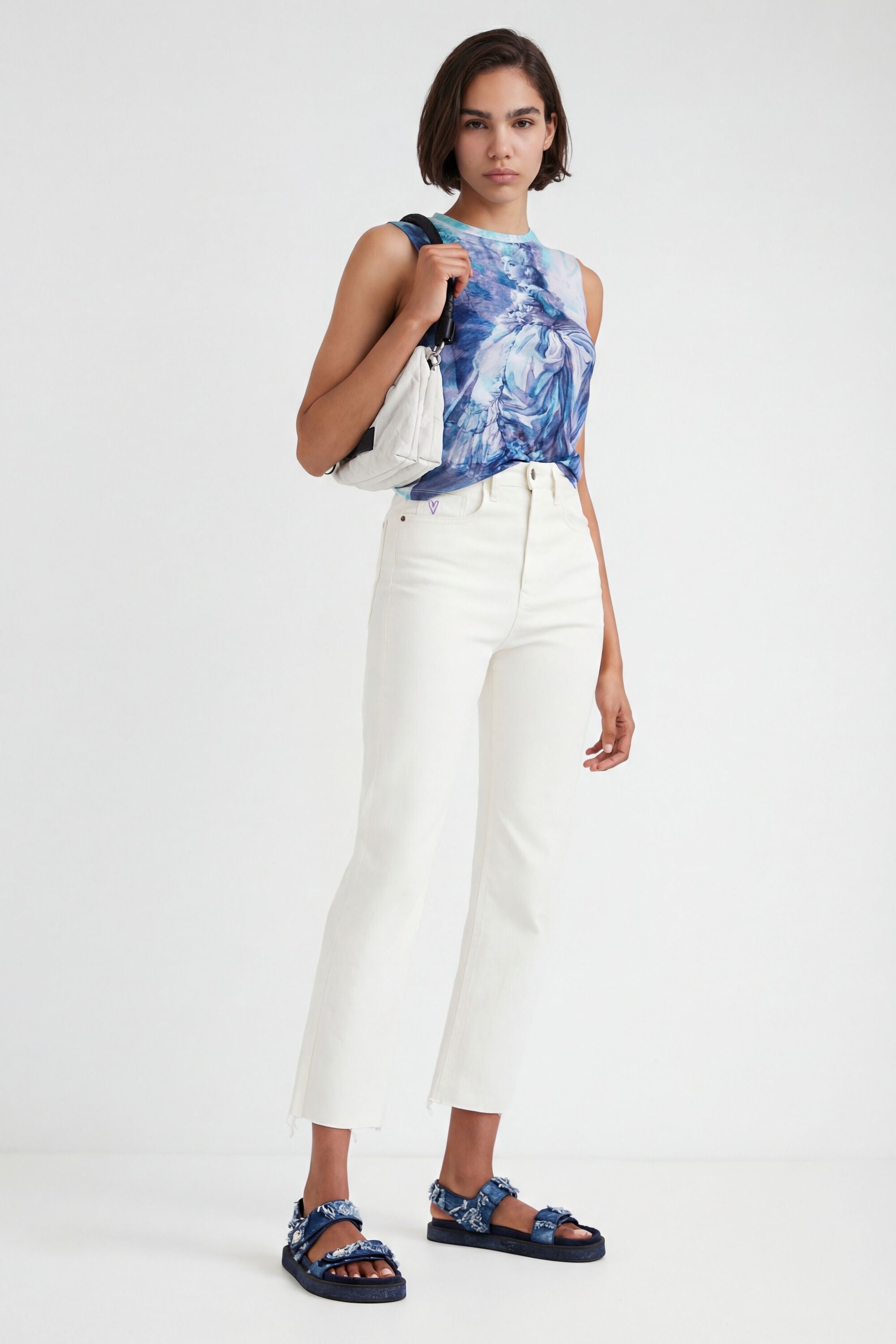 Desigual Straight cropped jeans