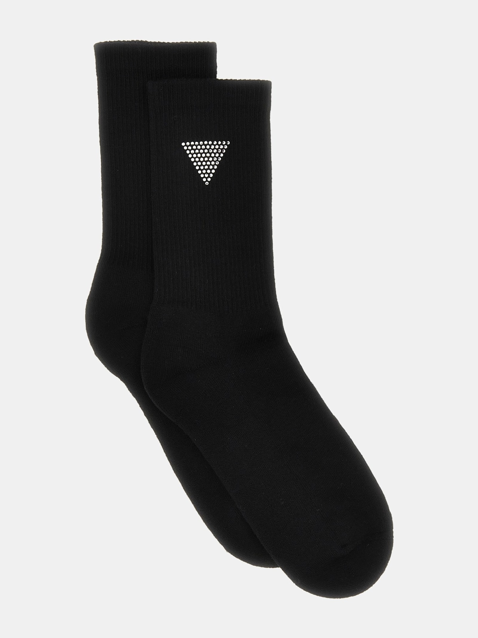 Guess Sokken Met Logo En Strassteentjes in zwart