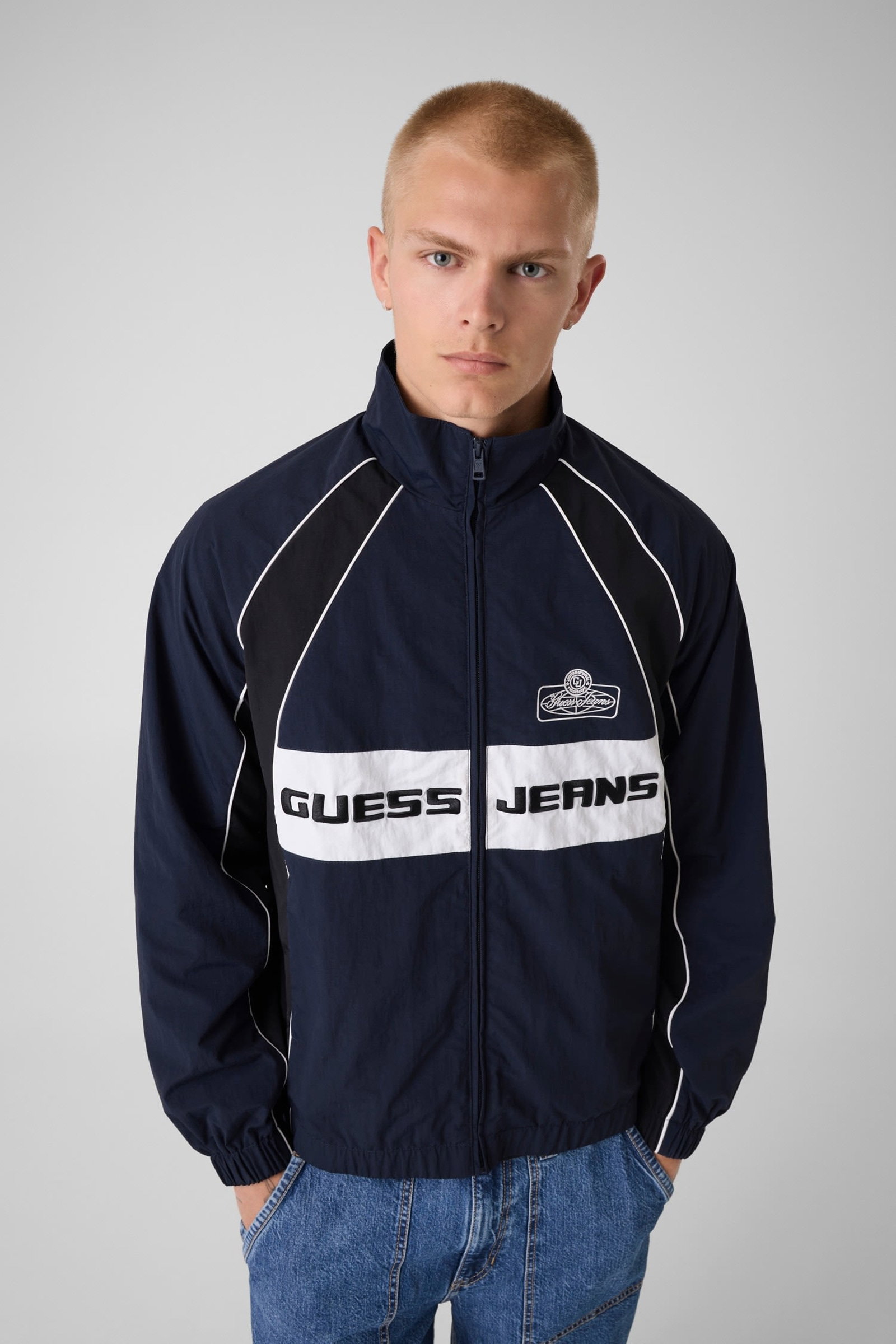 Guess Nylon Bomberjack for men in marine