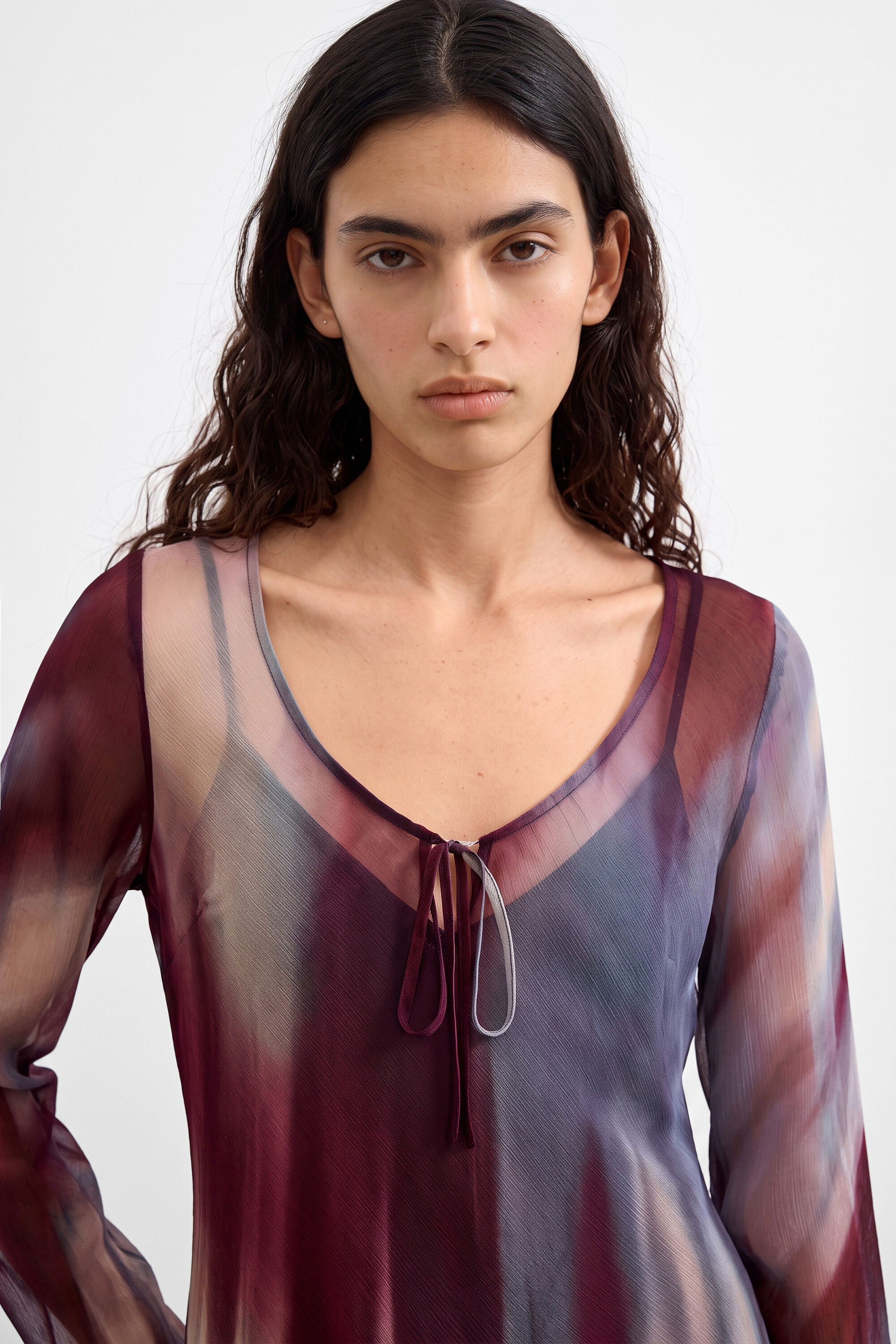 Desigual Transparante blouse met lange mouwen