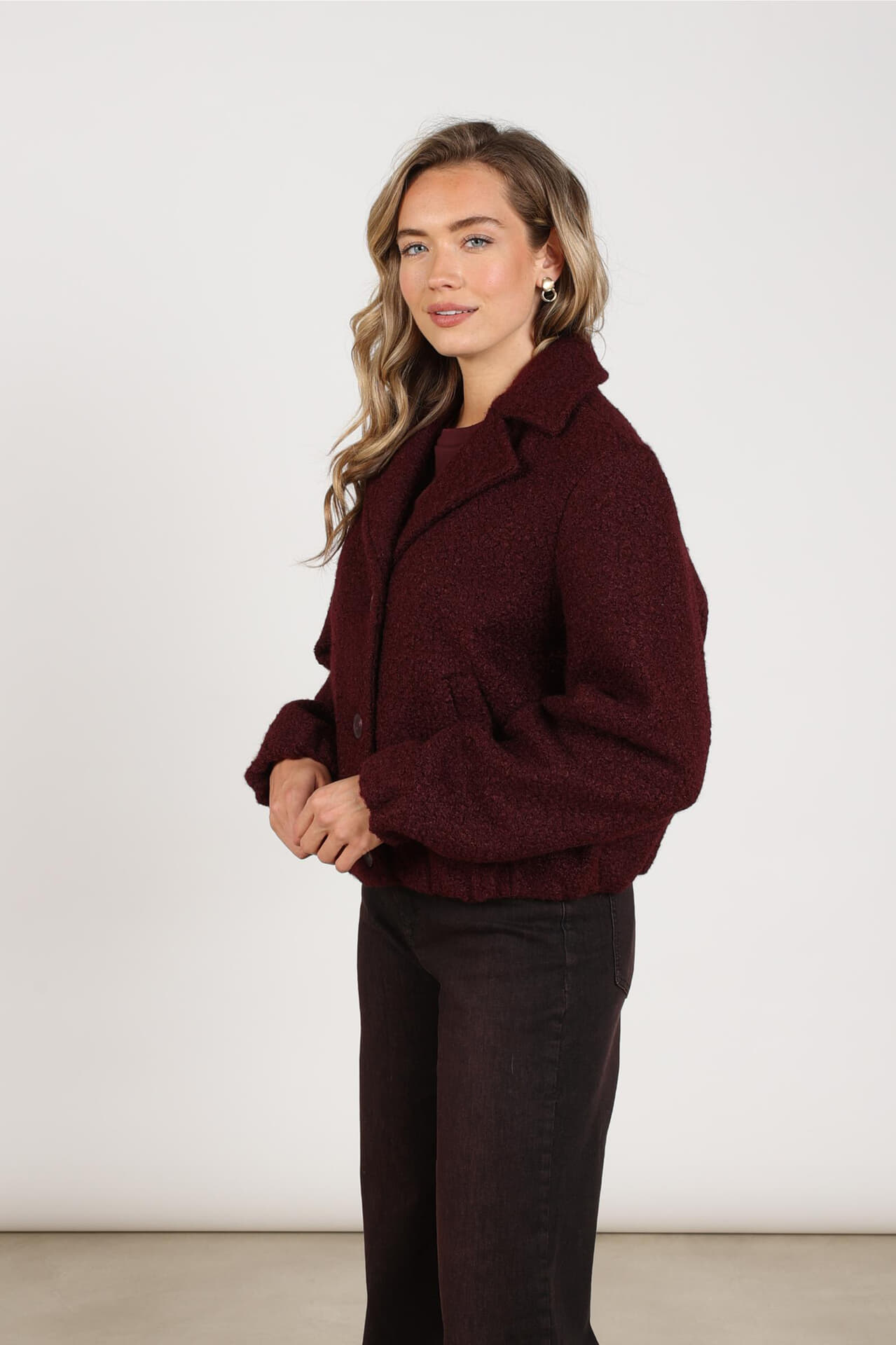 Nukus Jas Madelin Boucle Bordeaux Rood dames