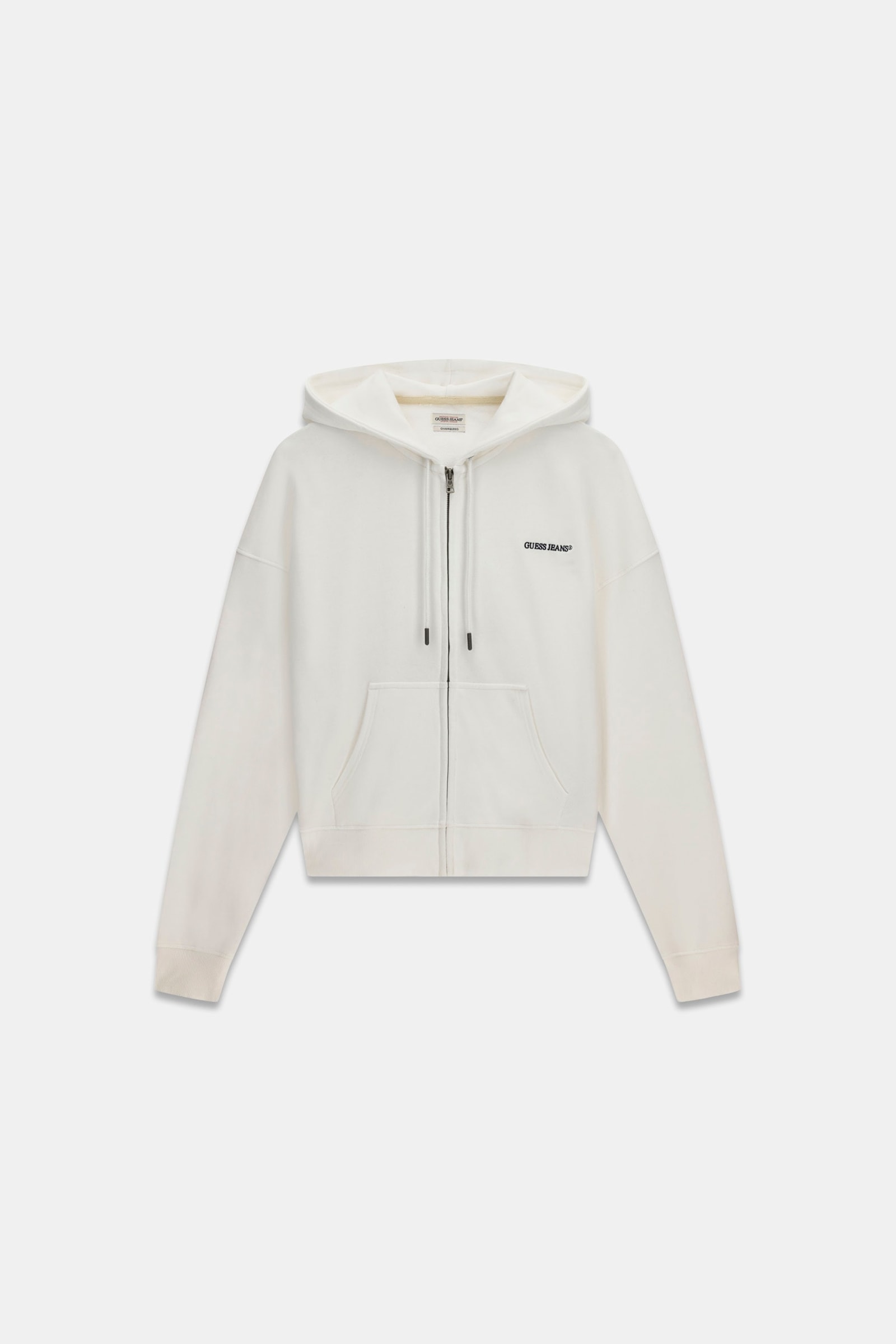 Guess Hoodie Met Rits in wit