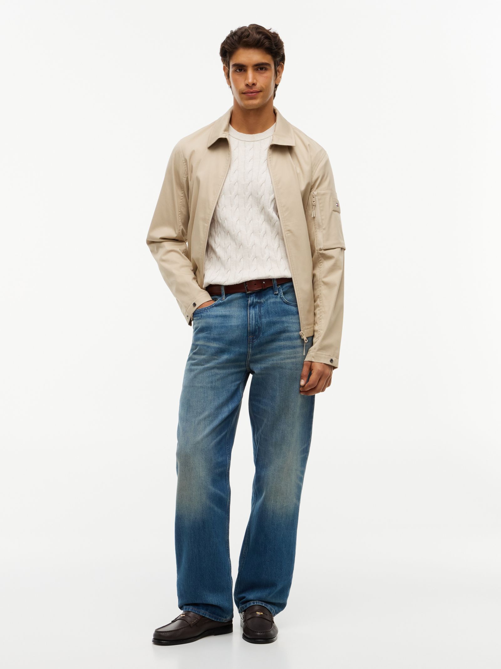 Tommy Hilfiger River Relaxed Straight Jeans met Fading in blauw
