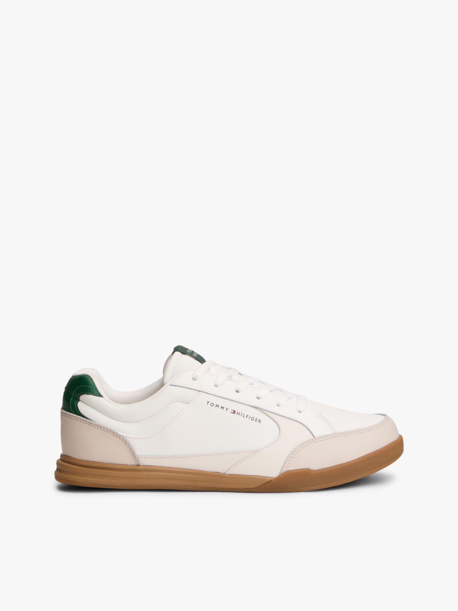 Tommy Hilfiger Lage leren sneaker met cupsole in wit