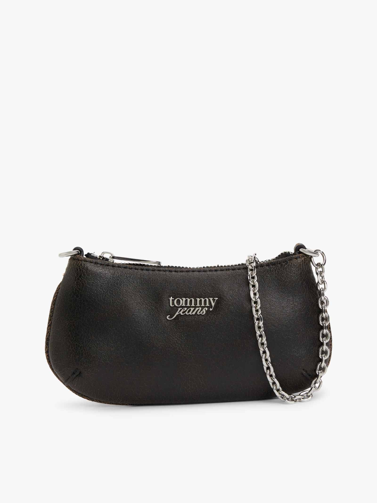 Tommy Jeans Leren portemonnee met kettingriem en logo