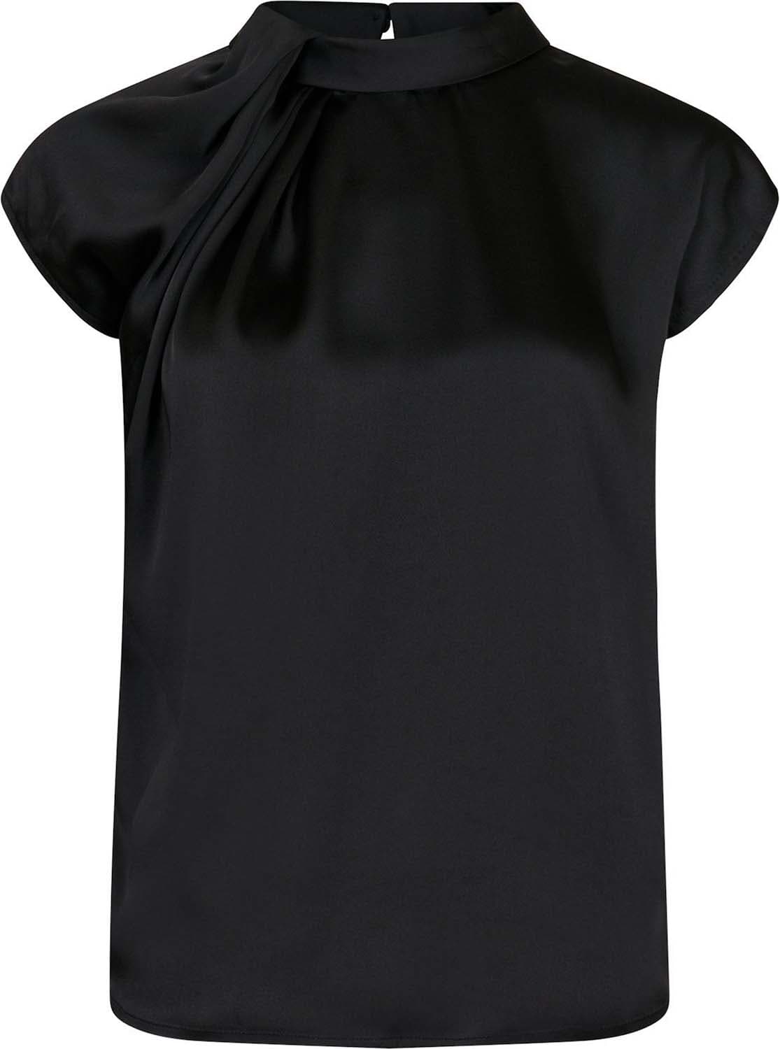 Neo Noir Top Fleur Drapy Zwart dames