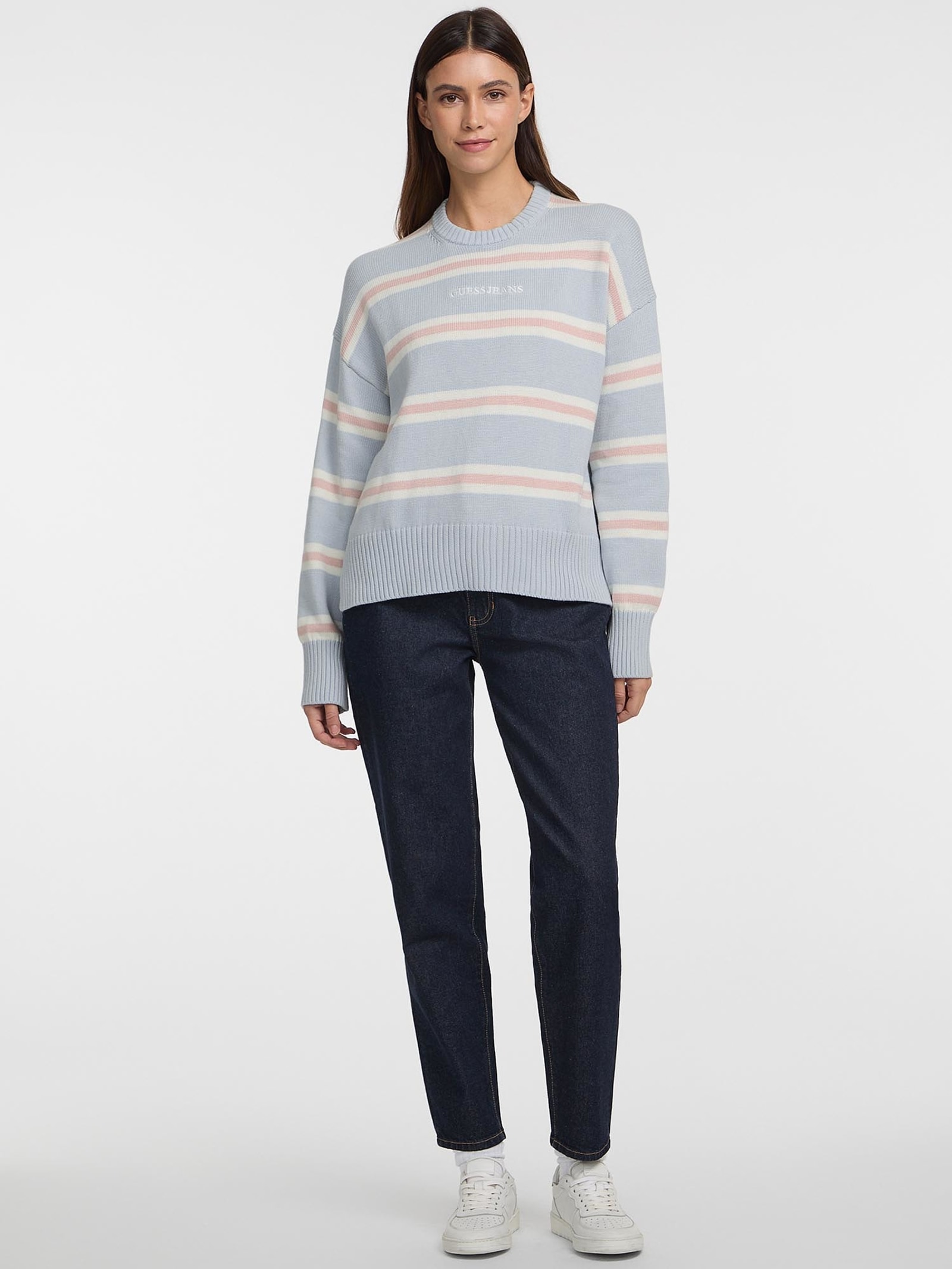 Guess Gestreepte Trui Met Logo