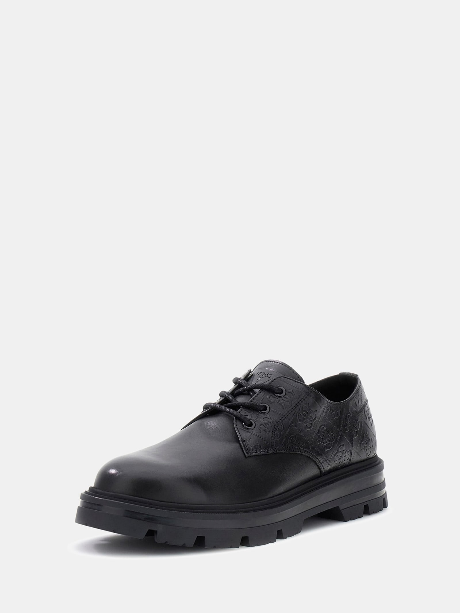 Guess Mocassin Met Veters Garni Echt Leer