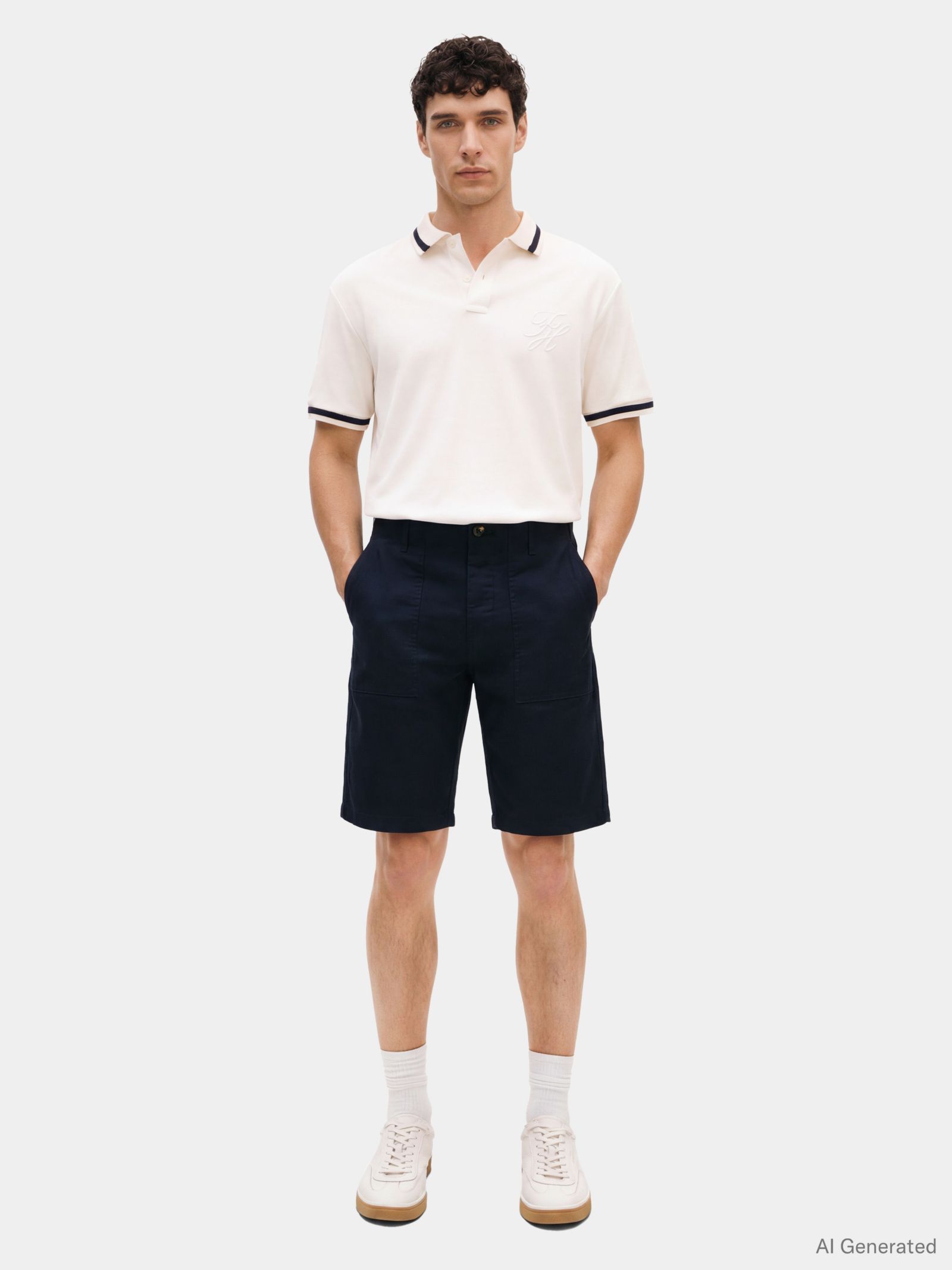 Tommy Hilfiger River relaxed straight twill chino short in marine