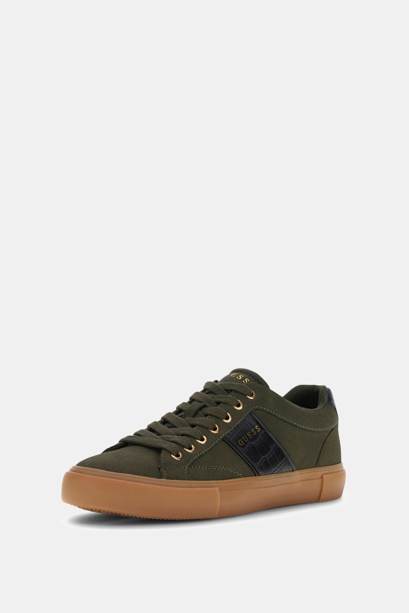 Guess Cribe Sneakers Van Imitatieleer in groen