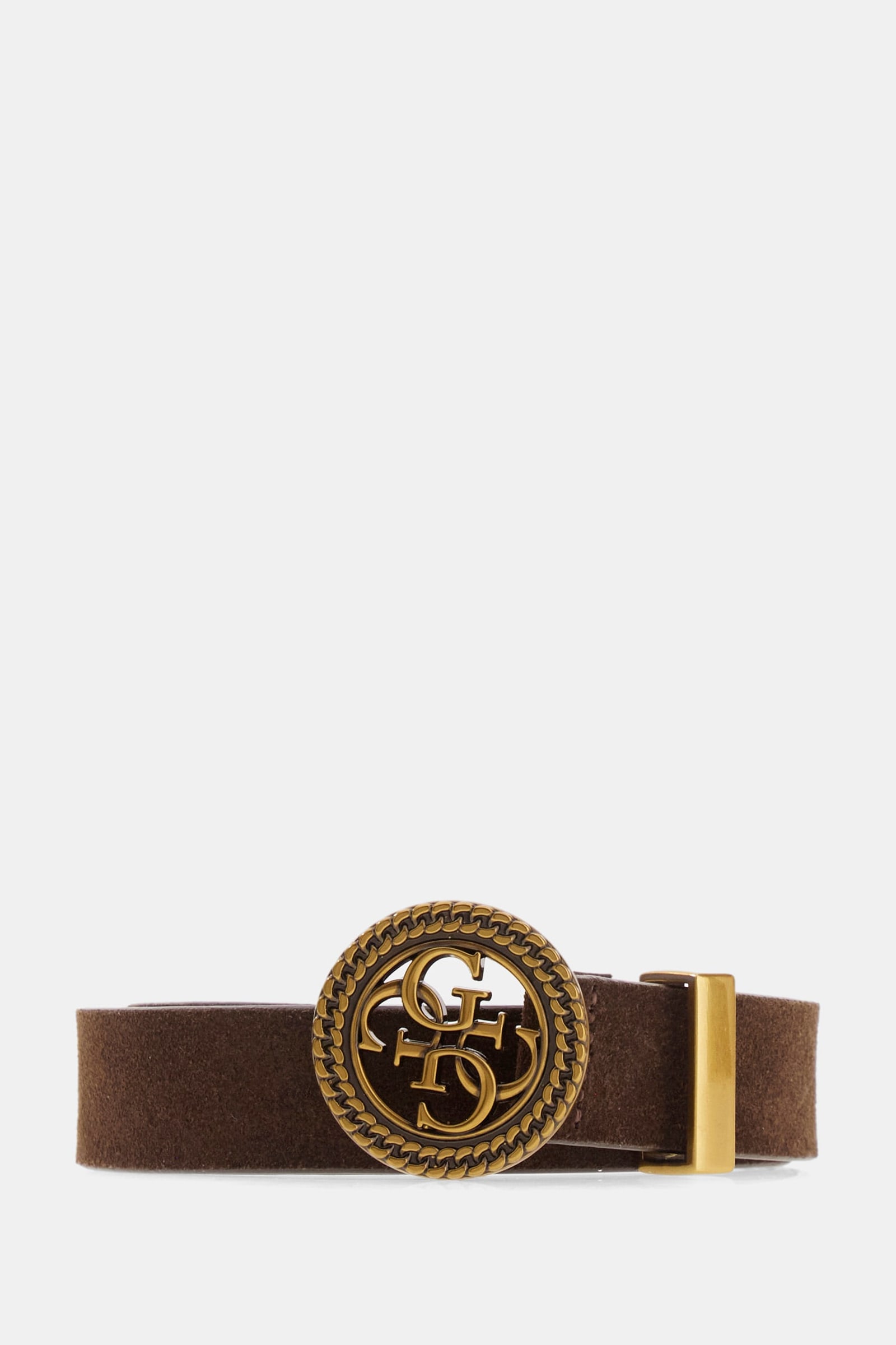 Guess 4G Riem Van Echt Leer in bruin