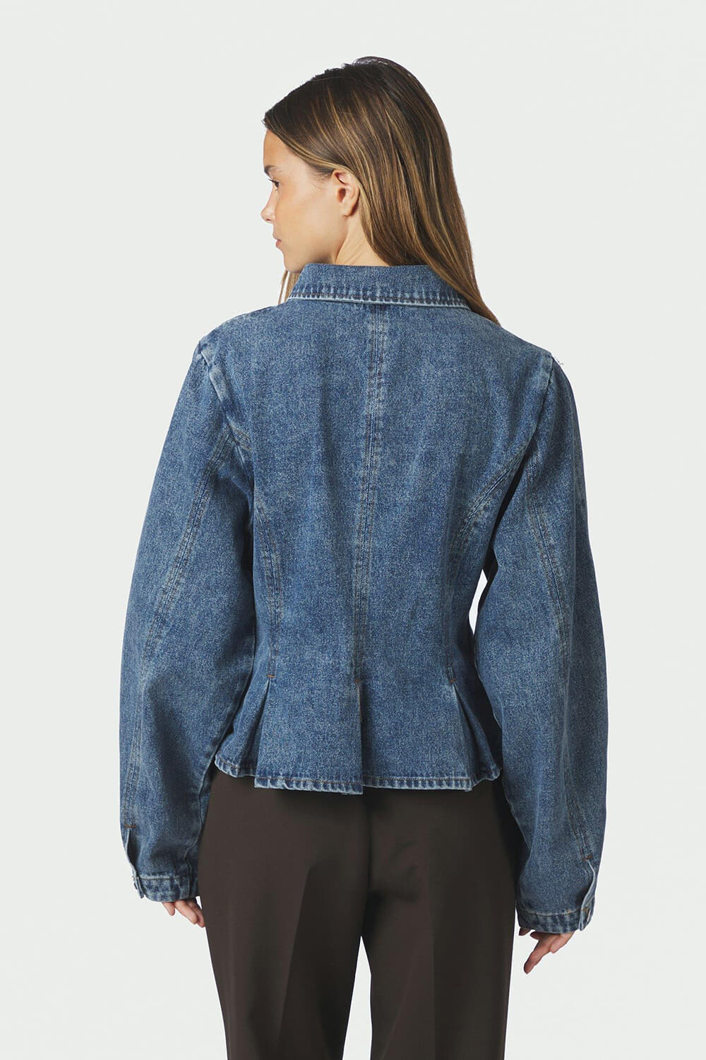 Neo Noir Jack Rivora Denim Peplum Blauw dames