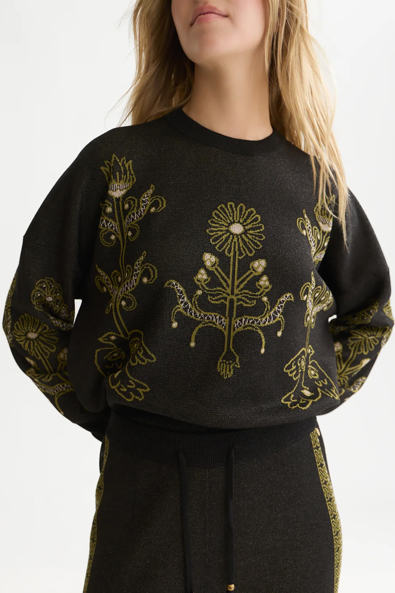 Scotch & Soda Scotch & Soda Pullover Jacquard relaxed-fit Zwart dames