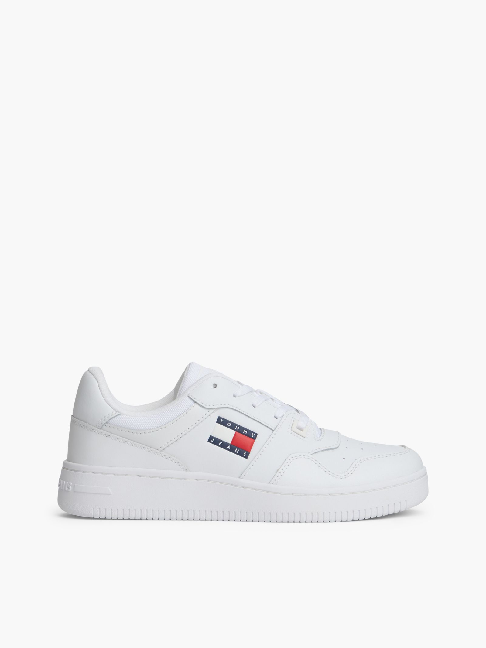Tommy Jeans Retro basketbalsneaker met logo en leer for women