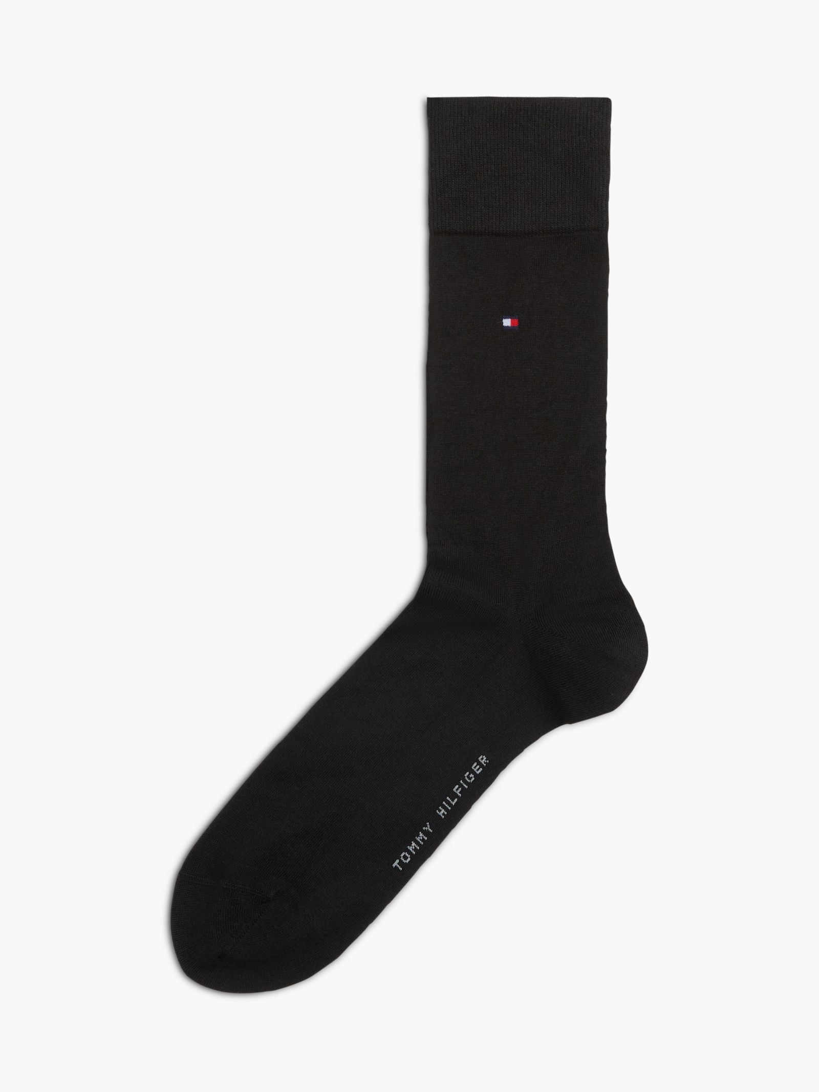 Tommy Hilfiger Set van 1 paar sokken met geborduurde vlag en kasjmier in zwart