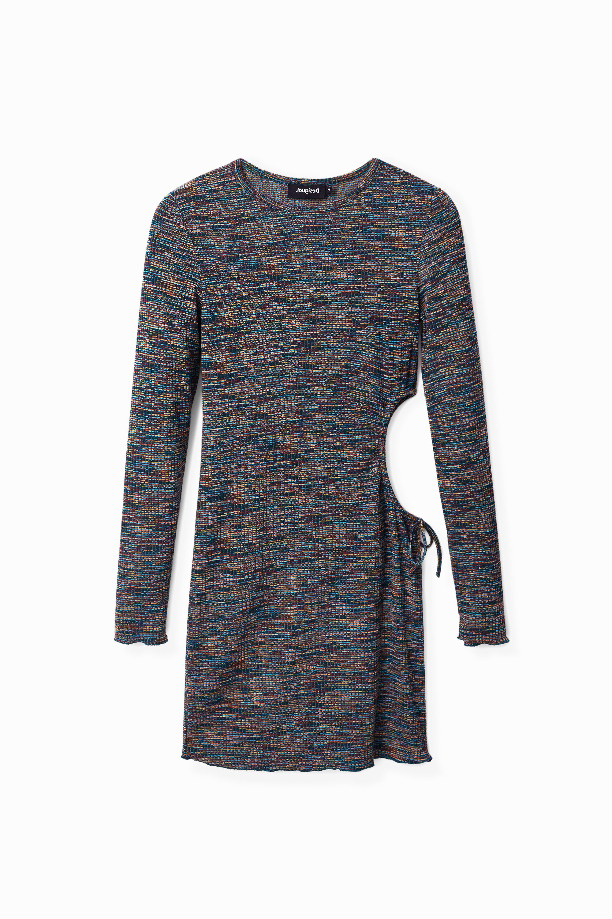 Desigual Korte slim fit jurk met cut-out in multicolor