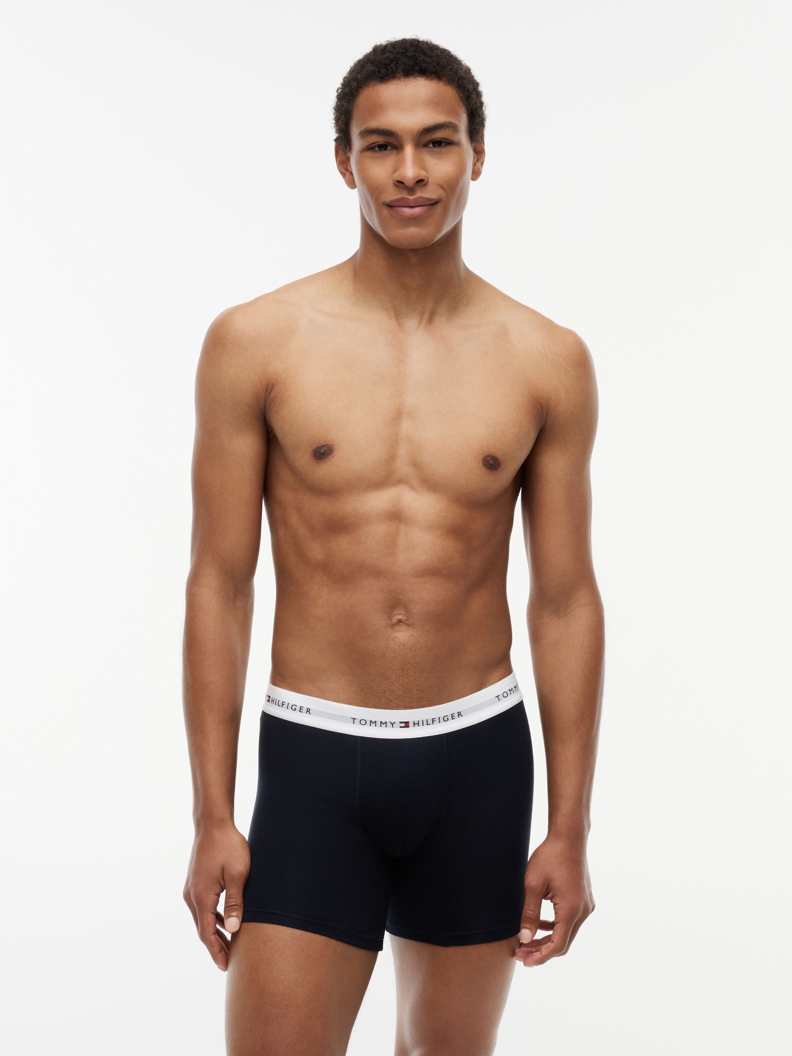 Tommy Hilfiger set van 3 boxer briefs met contrasterende signature taille in marine