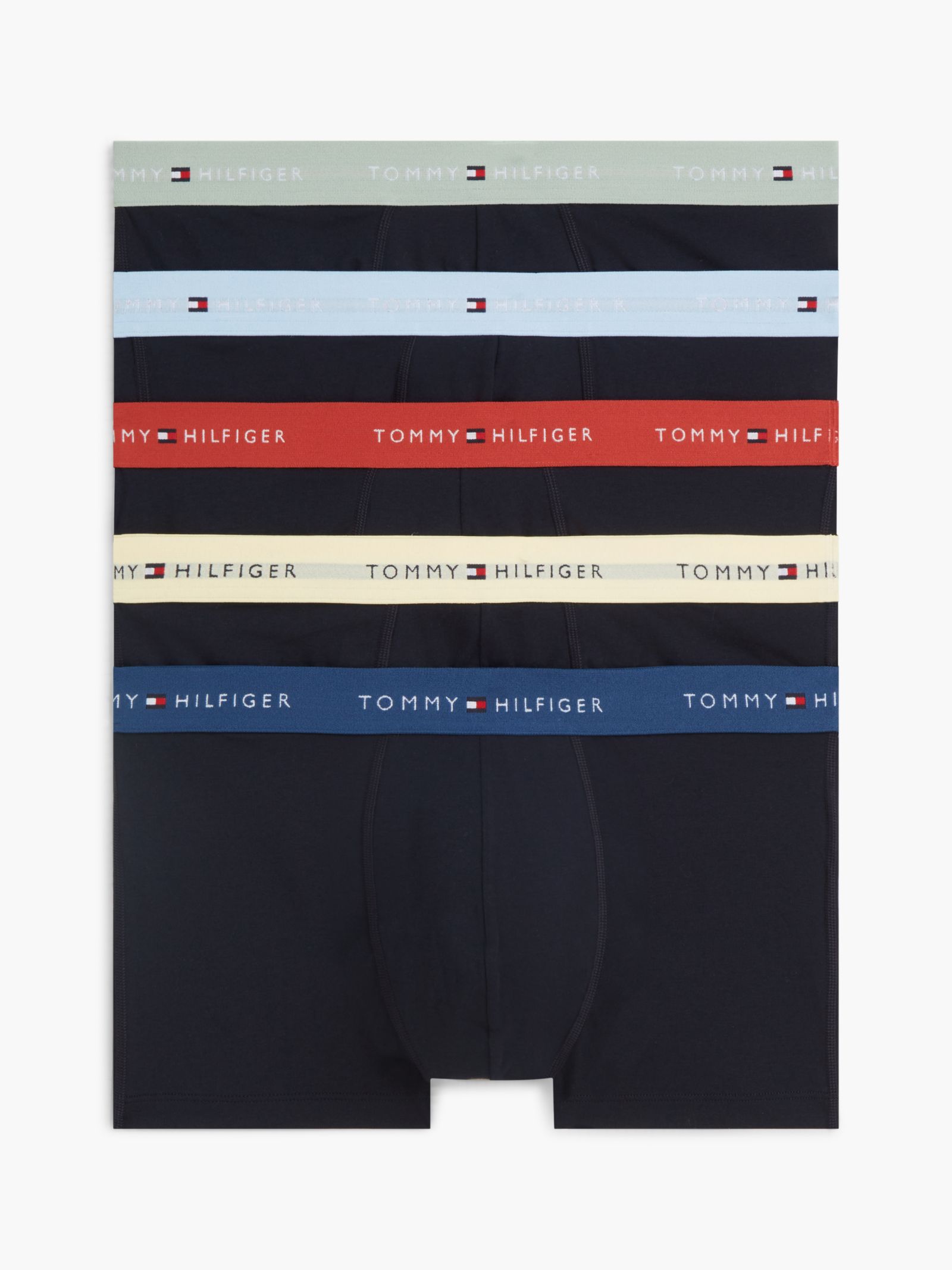 Tommy Hilfiger set van 5 boxershorts met signature logotaille in marine
