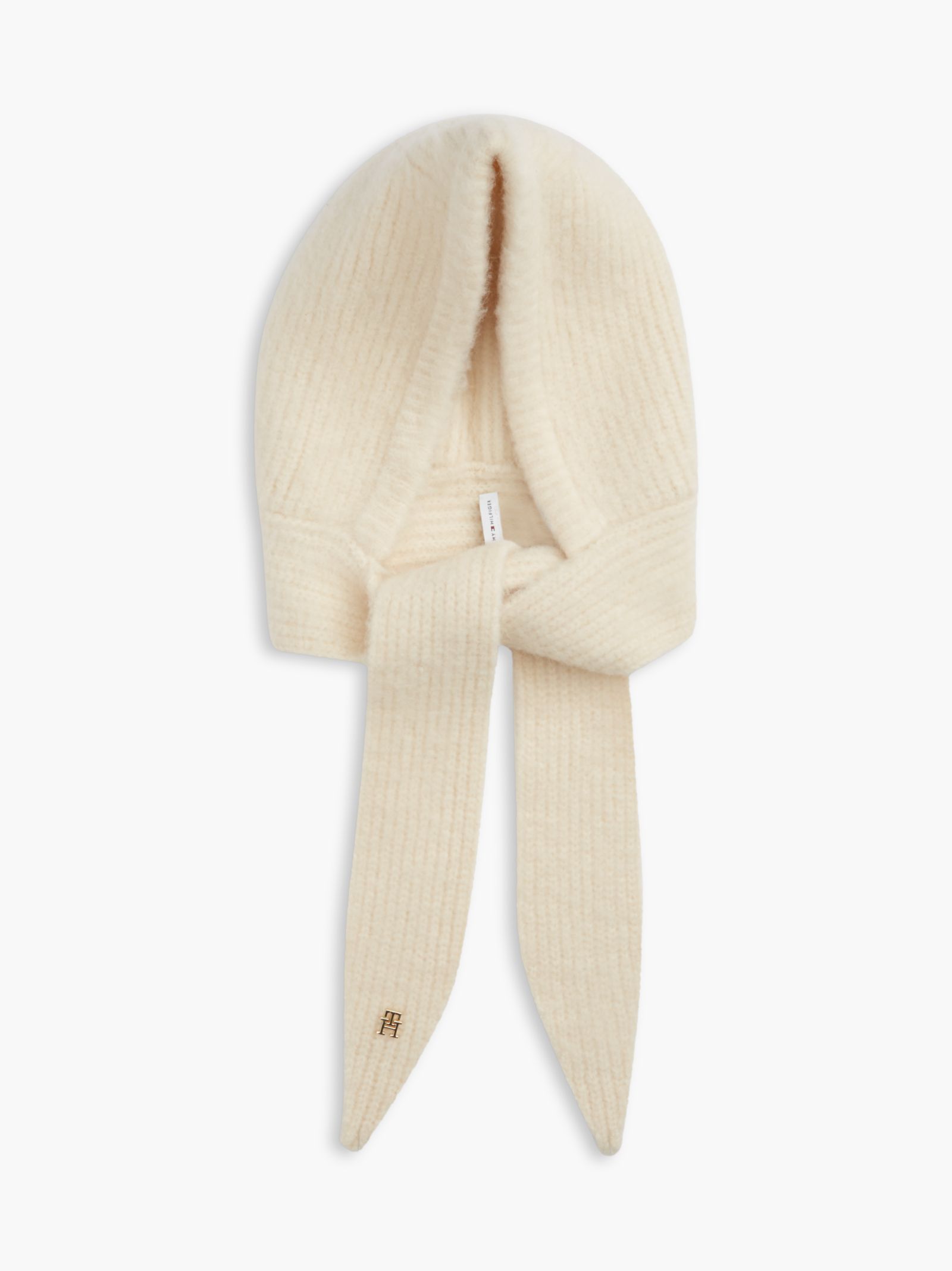 Tommy Hilfiger Chic gebreide capuchon met alpaca in beige