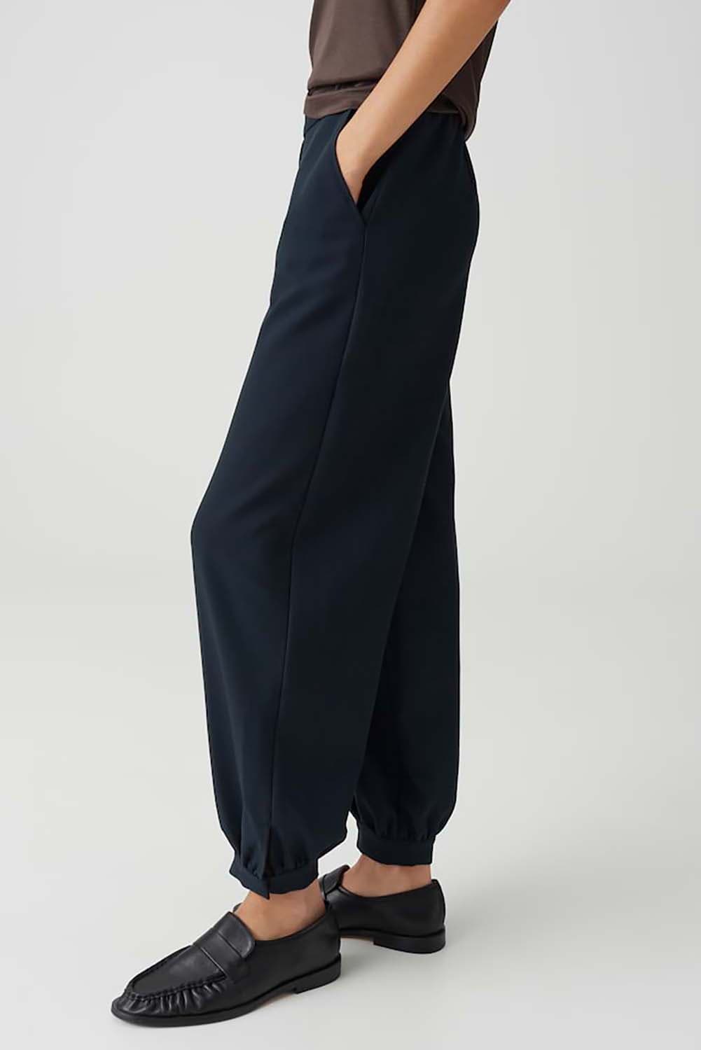Opus Broek Myha balloon Blauw dames