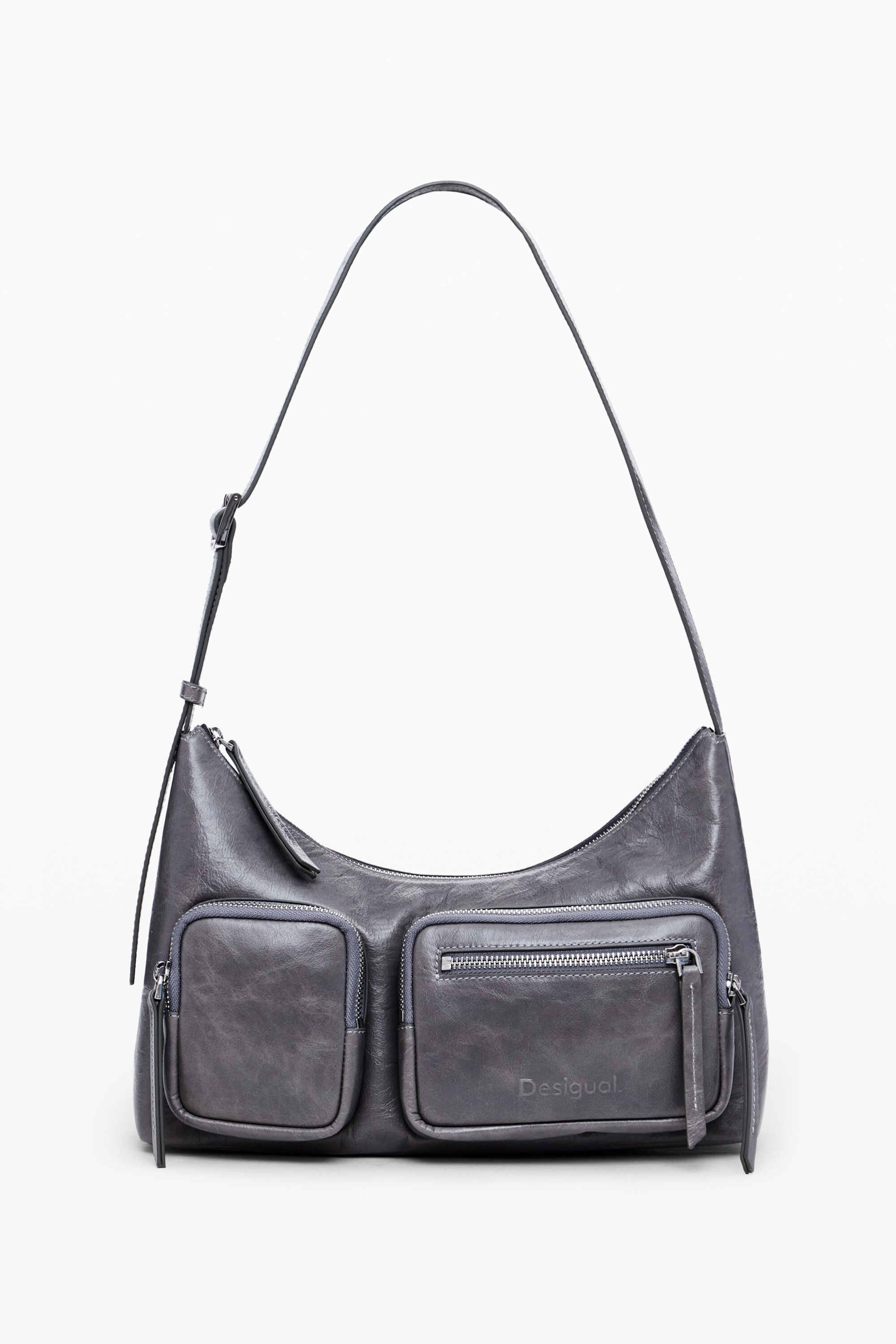 Desigual Leren tas met zakken